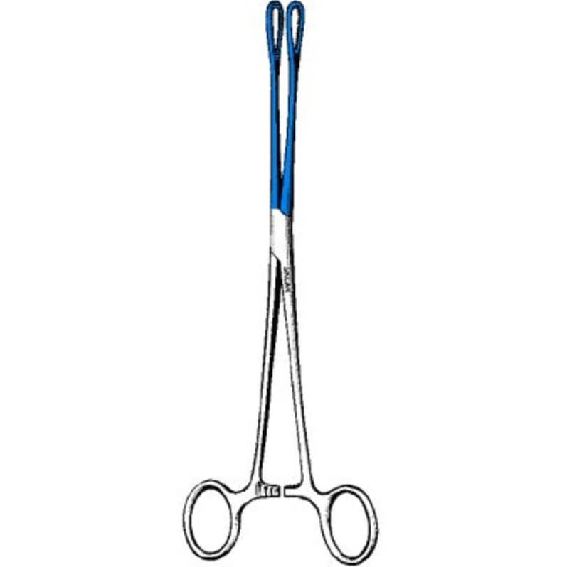 Sklar Instruments Schweizer Grasping Forcep, Straight, 9-1/2", Stainless Steel, Blue Coated, Each - Schweizer Forcep Blue - Image 1