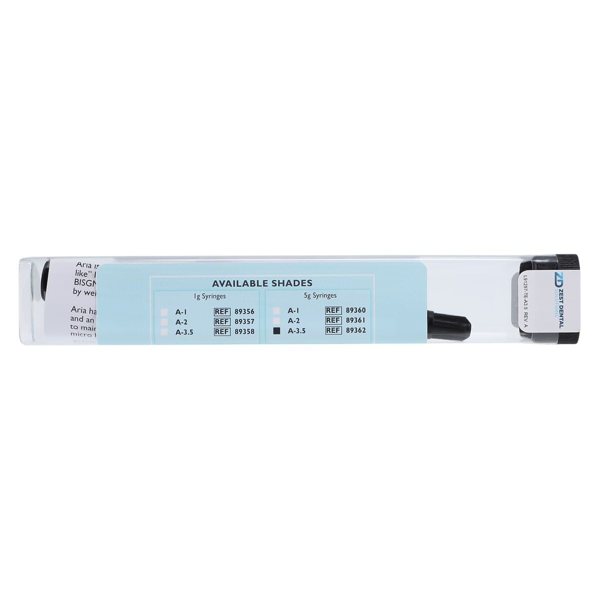 Aria Microfill Flowable Composite Syringe Refill, A3.5, 5g, Light-Cure, Highly Filled thumbnail 3