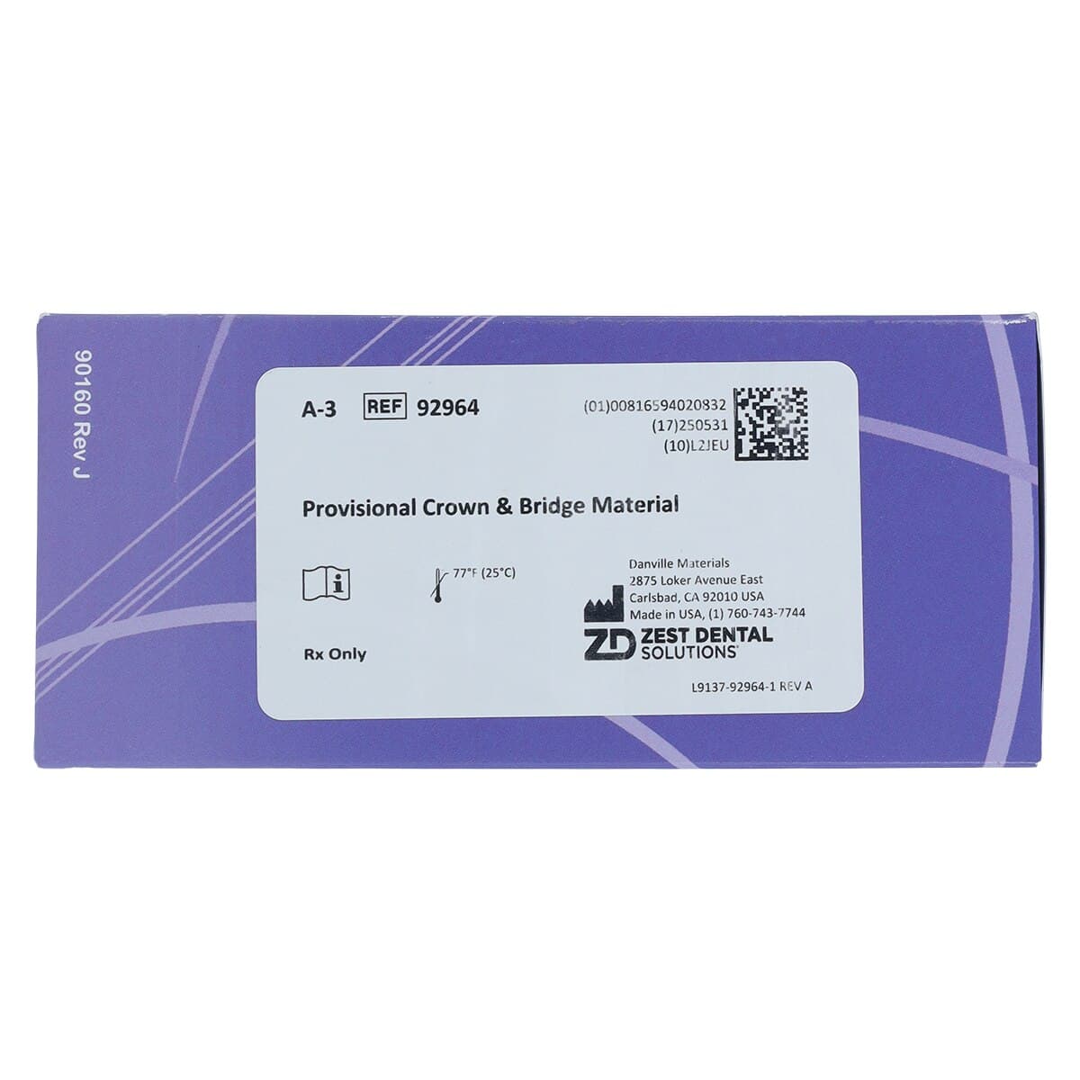 Turbo Temp 2 Provisional Crown & Bridge Material, Bis-Acrylic Self-Cure, Shade A3, 76 g Cartridge Refill with 10 Mixing Tips, 92964 thumbnail 5