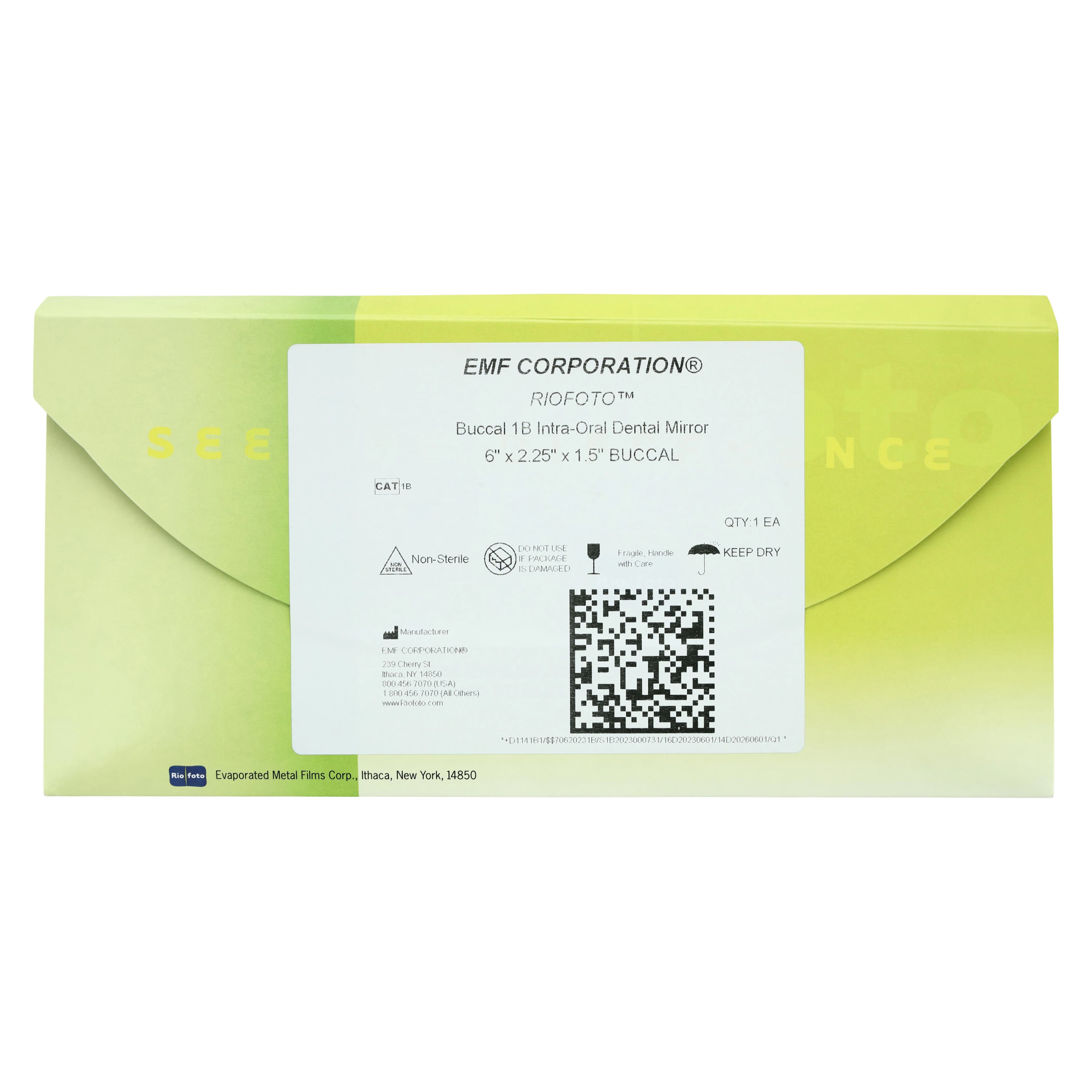Riofoto Rhodium Coated Intraoral Photography Mirror, 1B Adult Buccal, EMF-1B thumbnail 3