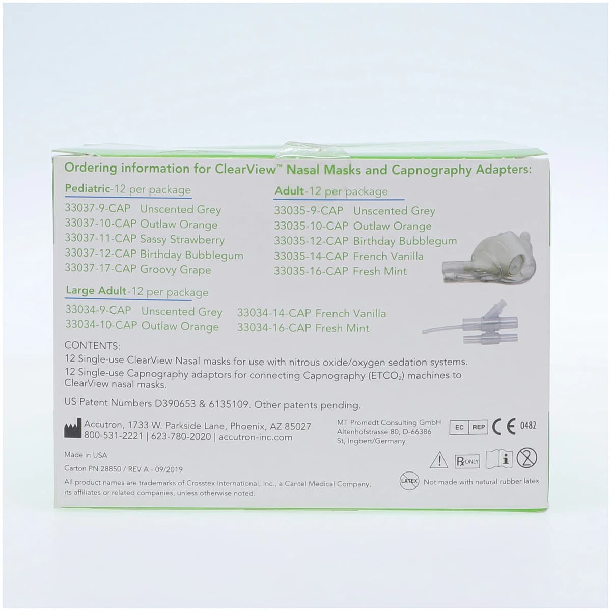 ClearView™ Nasal Mask and Capnography Bundle, Adult, Unscented, Grey, 12/Box, 33035-9-CAP thumbnail 3