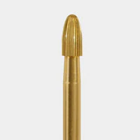 NeoBurr 30-Blade Trimming & Finishing Carbide Bur, Egg Shape, FG #9406UF, Gold Plated, 5/Pk, NB5-9406UF - NeoBurr 30 Blade FG #9406UF Gold Plated Esthetic Finisher T&F Bur, 5/Pk - Image 1