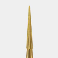 Microcopy NeoBurr 30-Blade Trimming & Finishing Esthetic Finisher Carbide Bur, FG, Gold Plated, #EF9UF, 5/Pkg, NB5-EF9UF - Esthetic Finisher 5/Pkg. NB5-EF9UF - Image 1