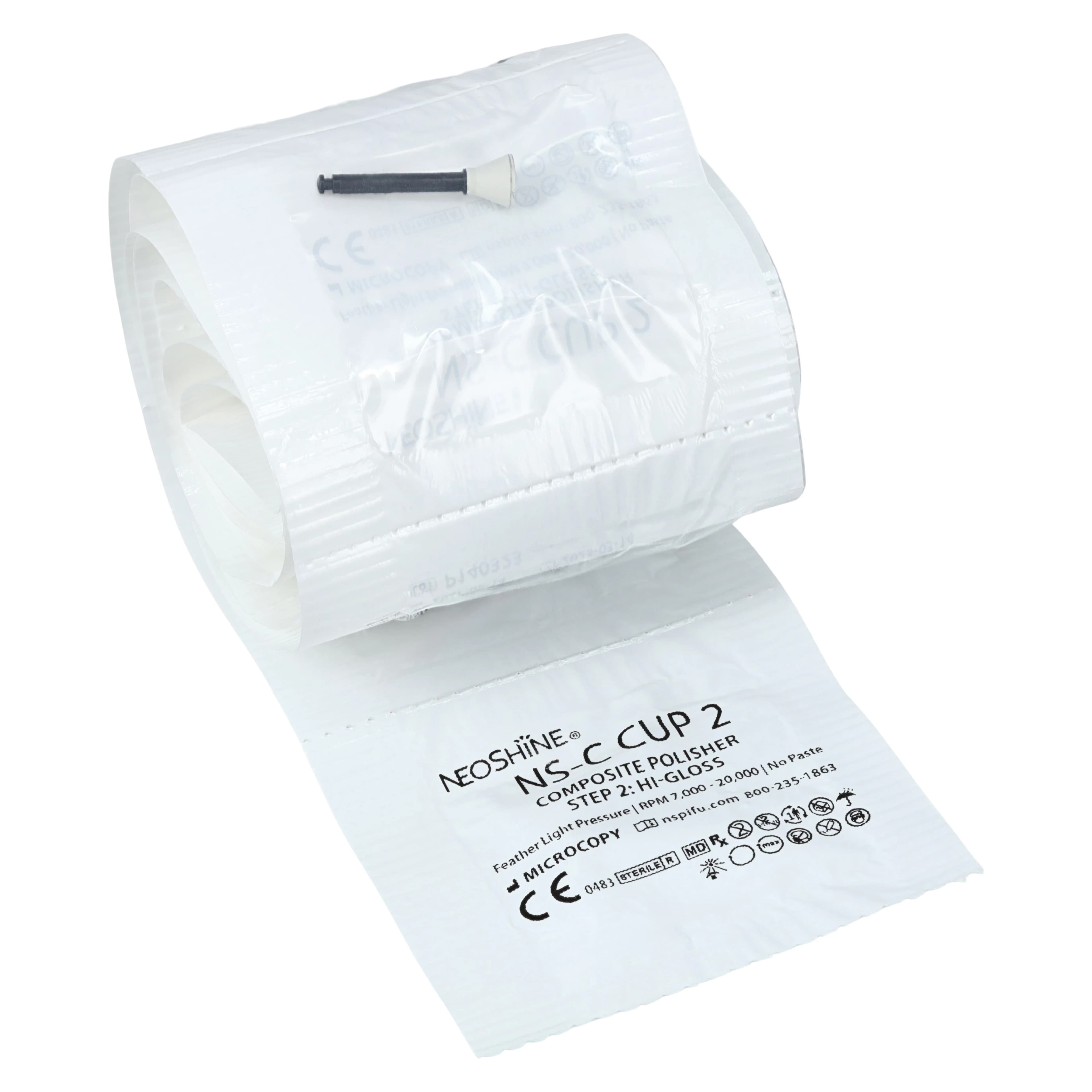 Microcopy NeoShine Composite Polisher, Step 2 High Gloss Cup, 20/Pkg, NS-C CUP 2 thumbnail 3
