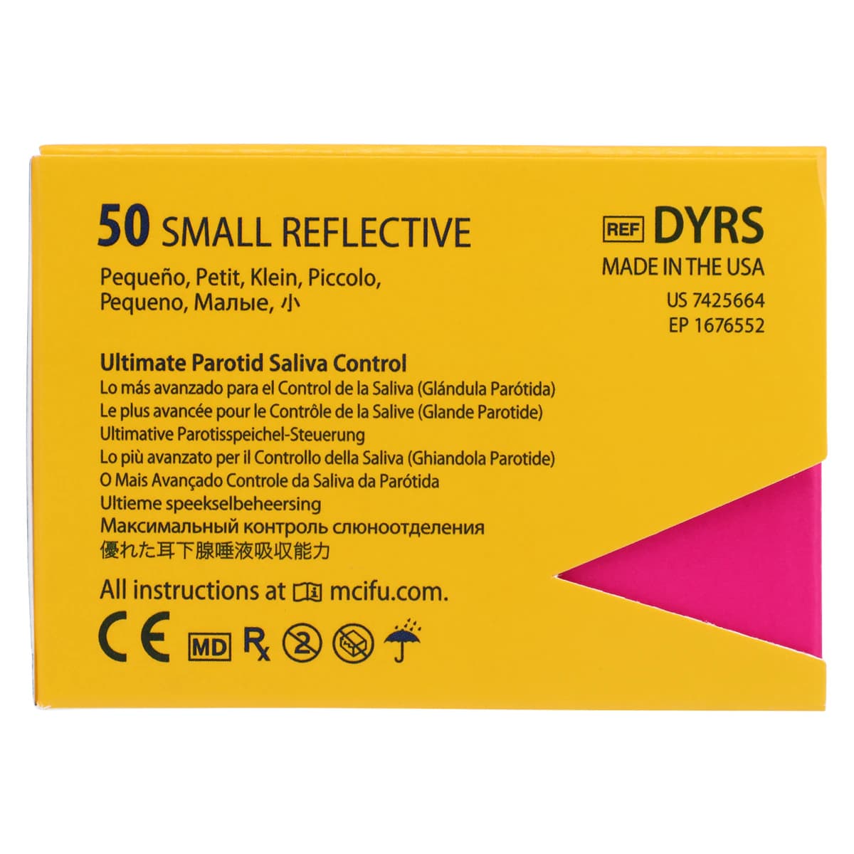NeoDrys ReFlective Saliva Absorbents, Small (Yellow), 50/Box, DYRS thumbnail 3