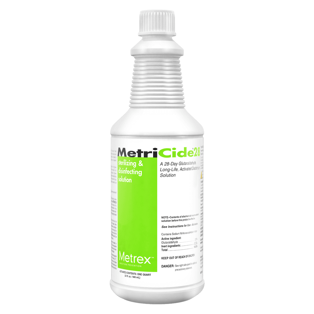 MetriCide 28 High-Level Disinfectant/Sterilant, 2.5% Glutaraldehyde, 1 Quart (32 oz) with Activator thumbnail 3
