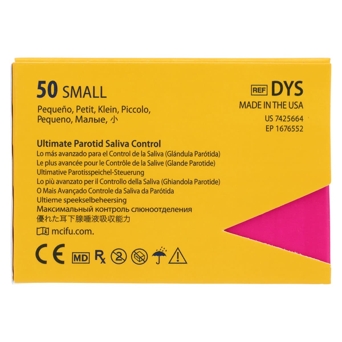 Microcopy NeoDrys Original Saliva Absorbent Cotton Roll Substitute, Small, Yellow, 50/Pk, DYS thumbnail 3