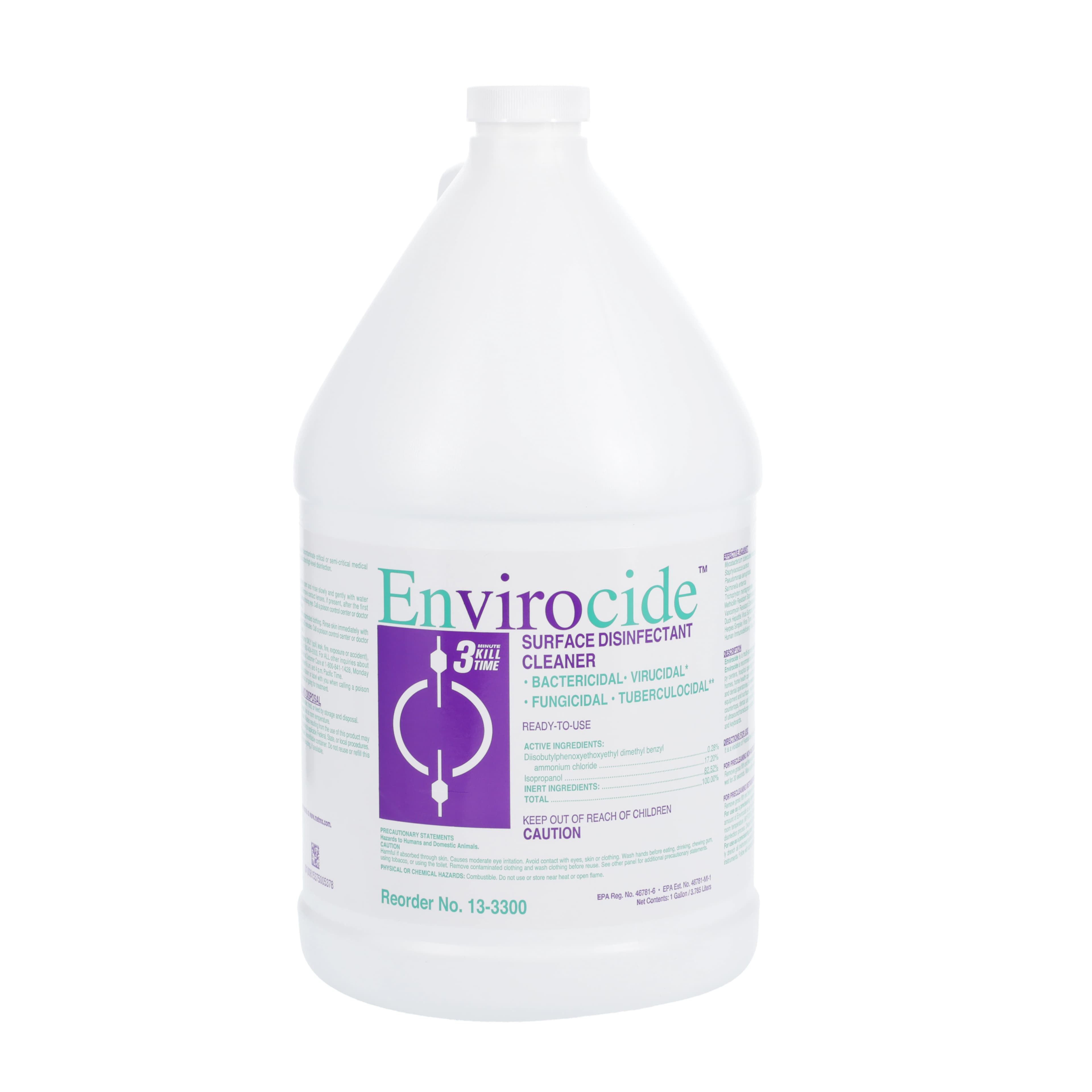 Envirocide Ready-to-Use Intermediate-Level Disinfectant, 1 Gallon Refill, EPA 46781-6 - Envirocide Disinfectant, Ready-to-use, intermediate-level Surface & Instrument - Image 1
