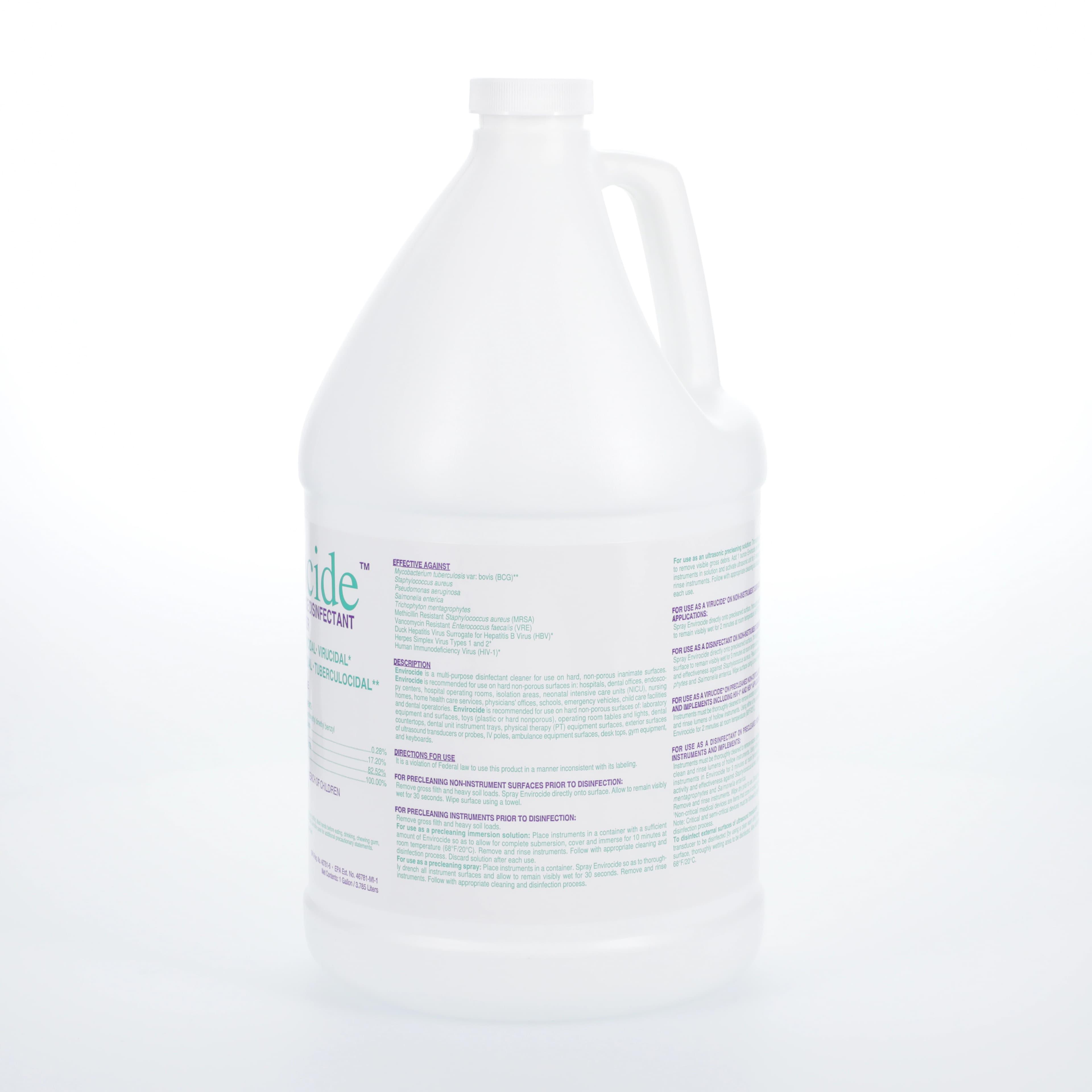 Envirocide Ready-to-Use Intermediate-Level Disinfectant, 1 Gallon Refill, EPA 46781-6 thumbnail 2