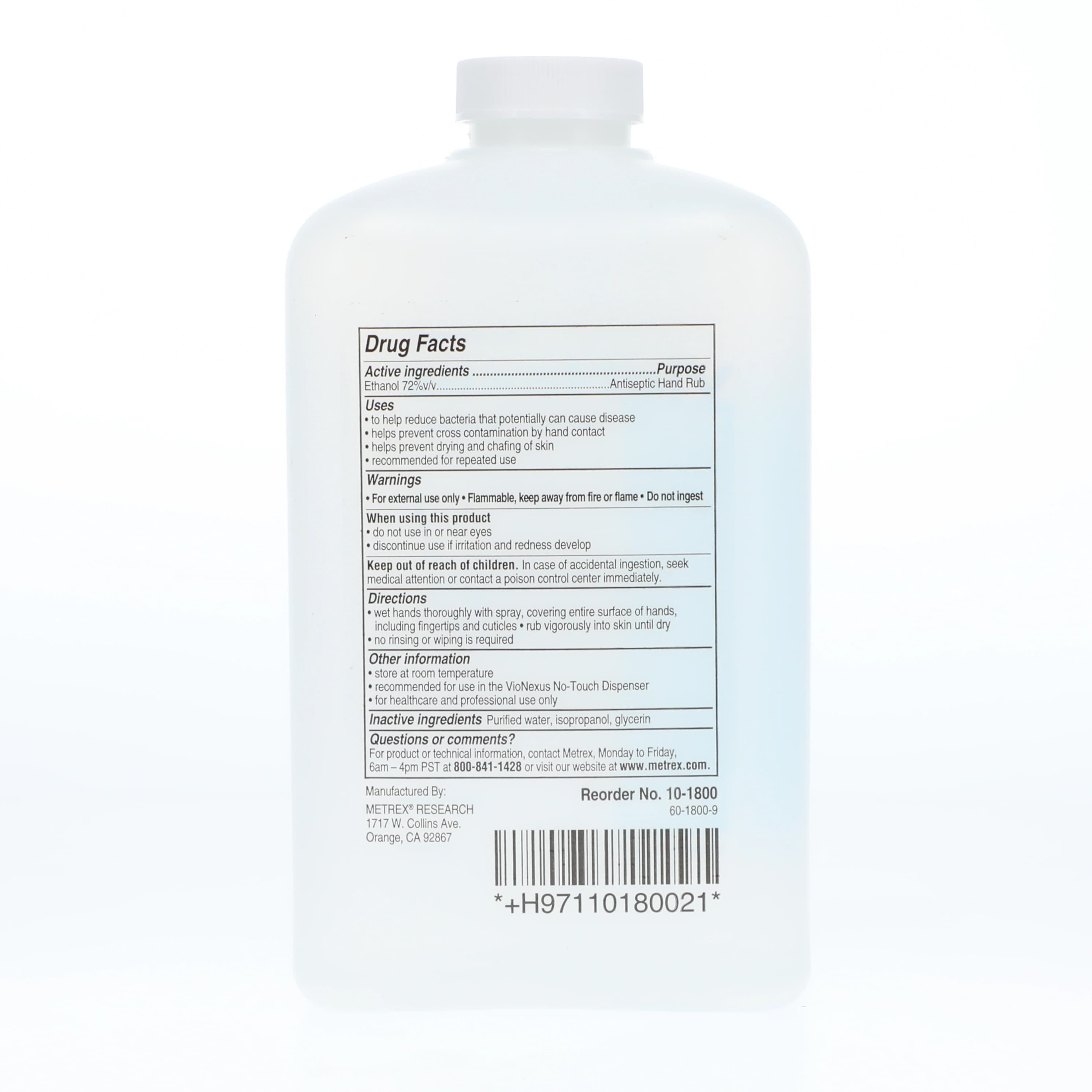 VioNexus No-Rinse Spray Antiseptic Handwash, 1 Liter, Unscented, 2/Pk, 10-1800 thumbnail 2