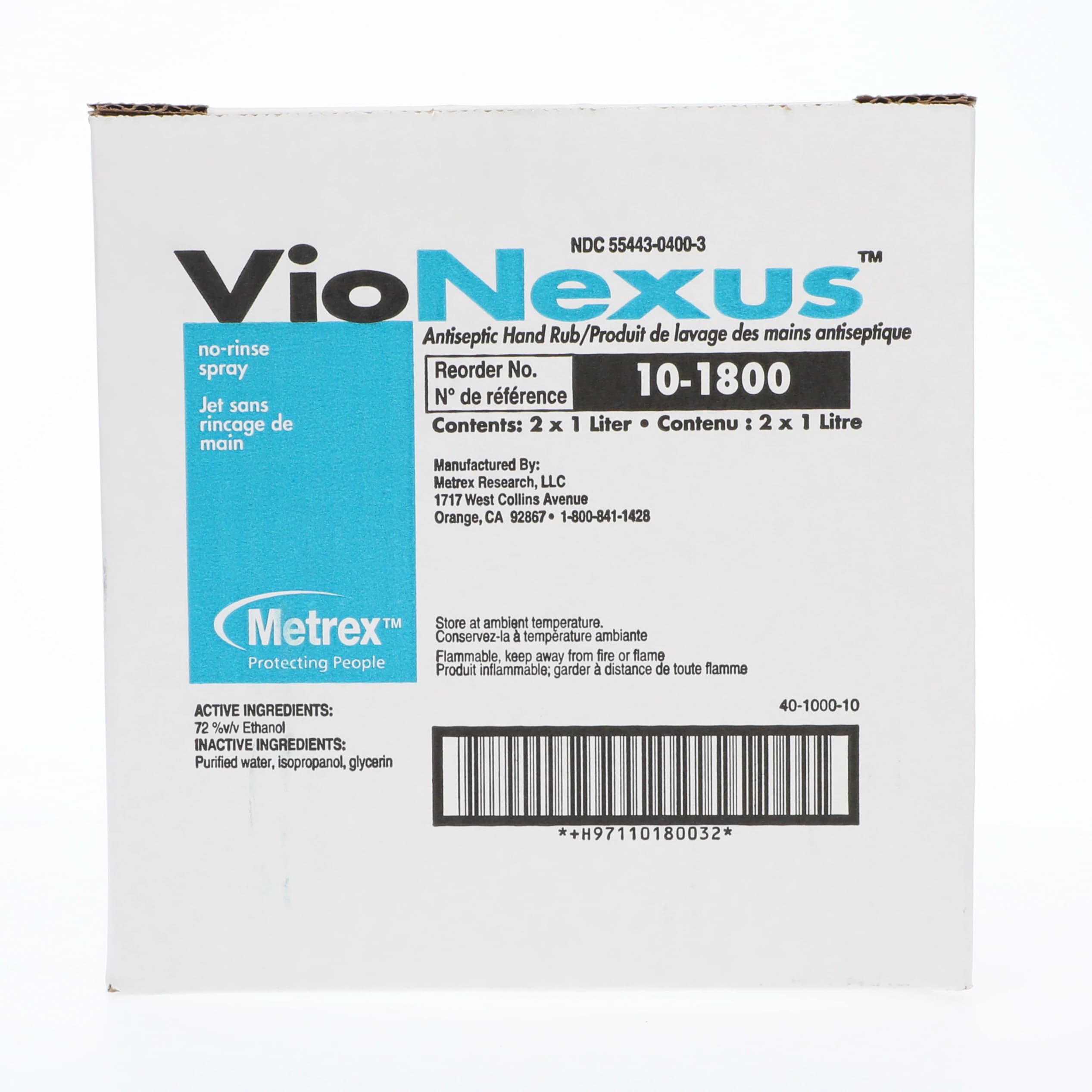 VioNexus No-Rinse Spray Antiseptic Handwash, 1 Liter, Unscented, 2/Pk, 10-1800 thumbnail 4