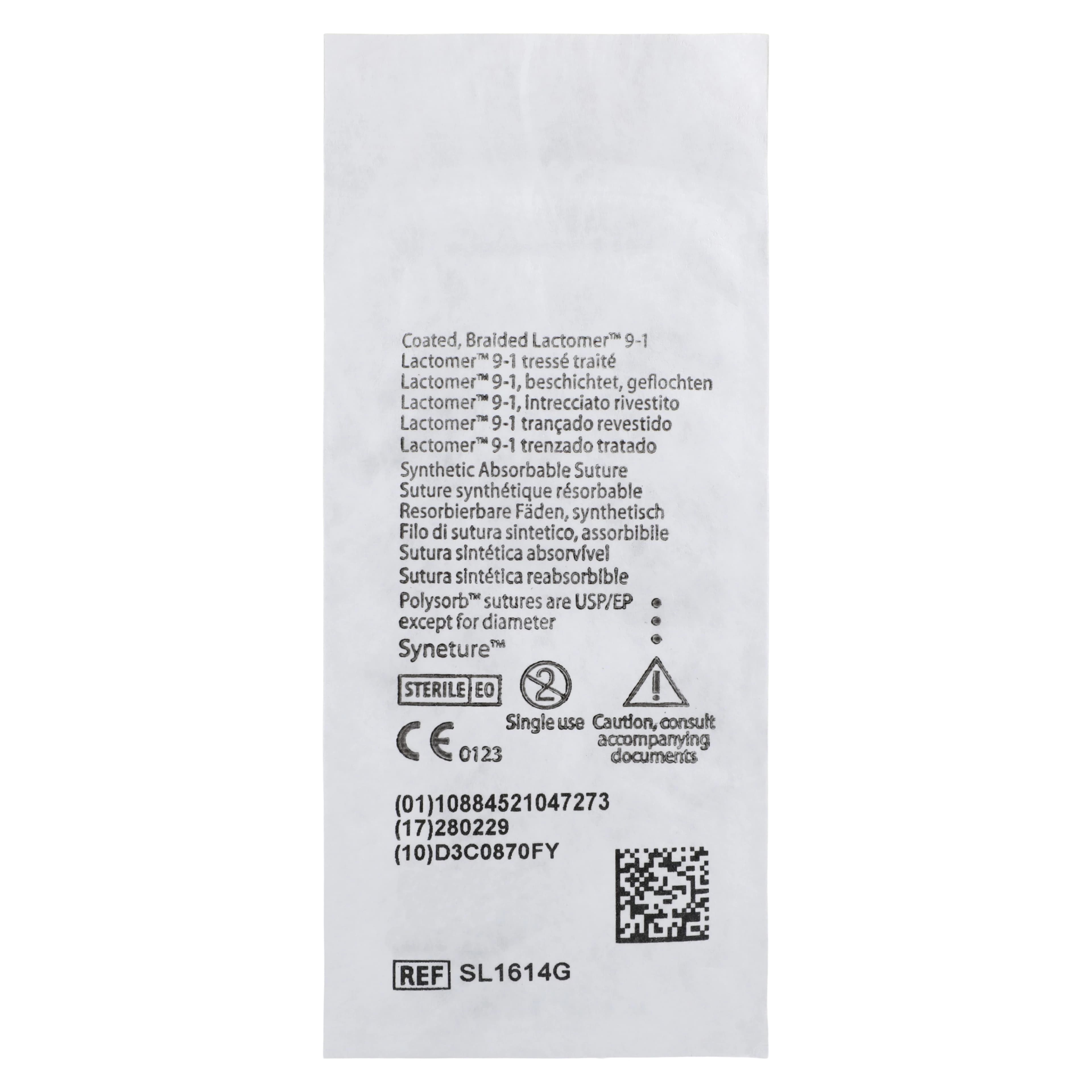 Medtronic Polysorb Absorbable Suture, 5-0, 18", P-22 Premium Reverse Cutting 1/2 Circle Needle 13mm, Undyed, 12/Case thumbnail 4