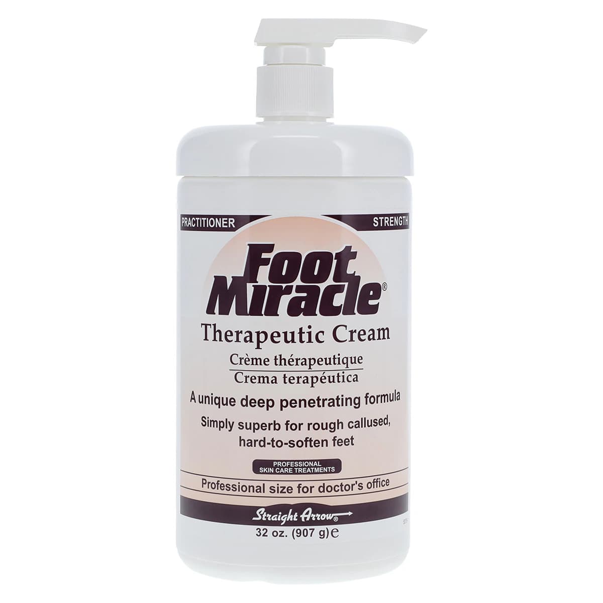 Foot Miracle Therapeutic Cream, 32 oz Pump Bottle - Foot Miracle Cream Pump - Image 1