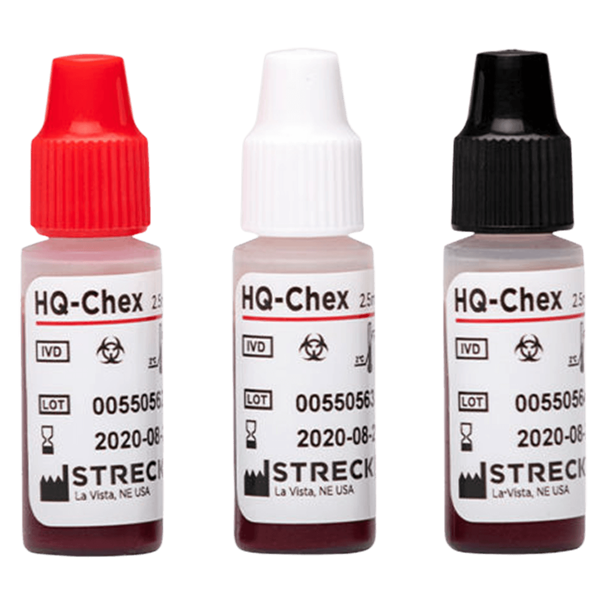 Streck HQ-Chex Glucose/Hemoglobin Control, Levels 1-3, 6 x 2.5 mL - HQ-Chex (Control, L1,L2,L3) - Image 1