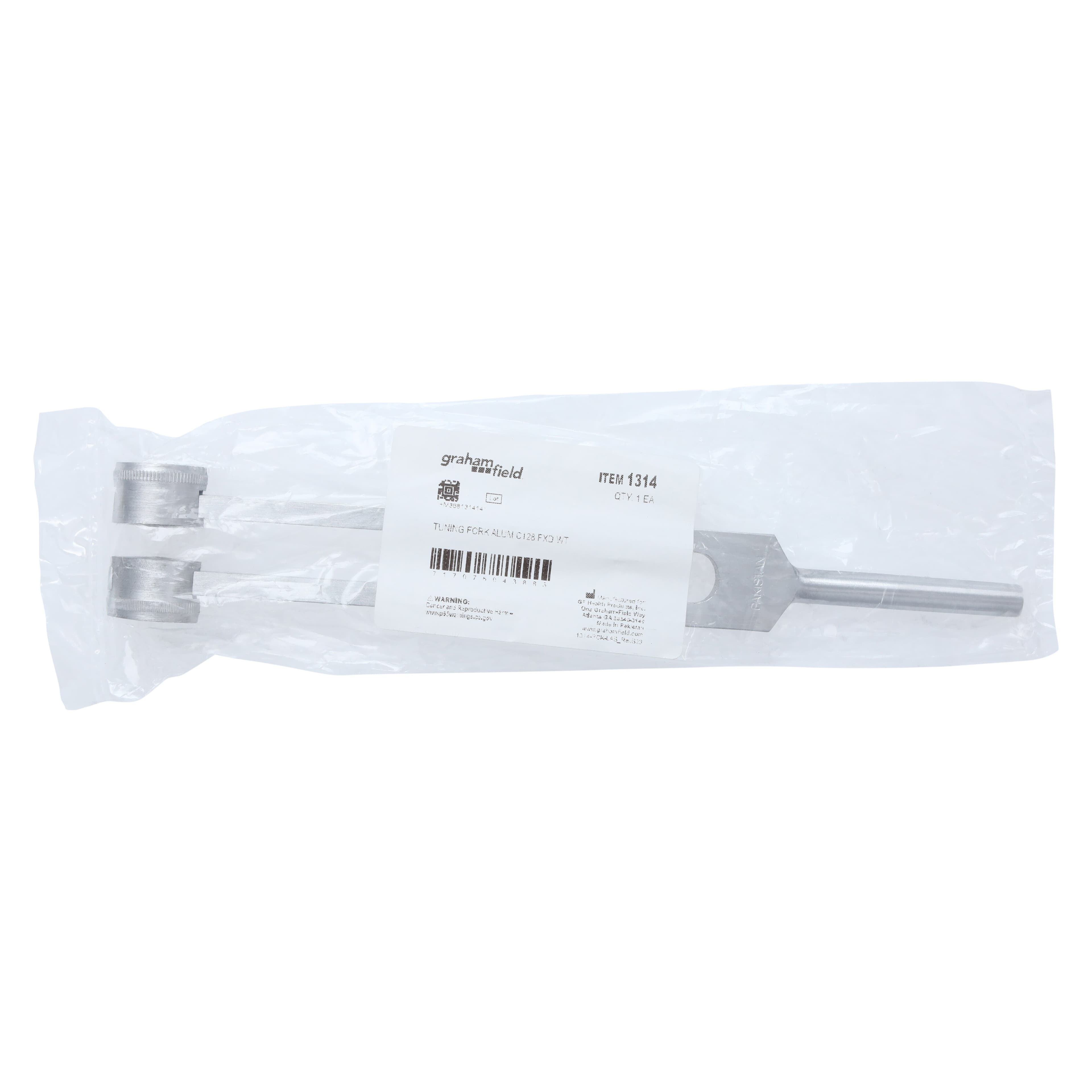 Graham-Field Tuning Fork 128 Hz with Fixed Weights, Aluminum Alloy, Each thumbnail 2