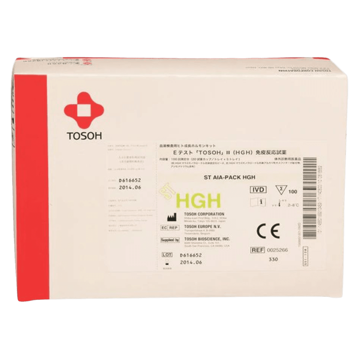 Tosoh ST AIA-Pack HGH Human Growth Hormone Reagent, 20x5 Tray, 100 Tests/Box - ST HGH AIA-Pack Tests - Image 1