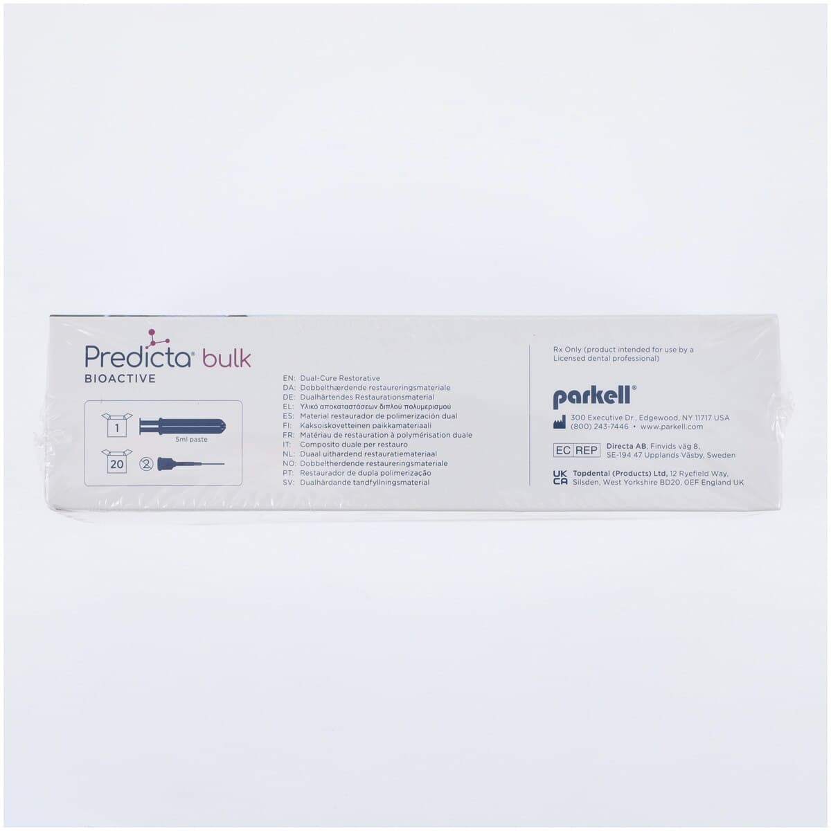 Predicta Bioactive Bulk-Fill Dual-Cure Restorative, High Viscosity, A1/B1, 5 ml Syringe Refill with 20 Dispensing Tips, S615 thumbnail 2