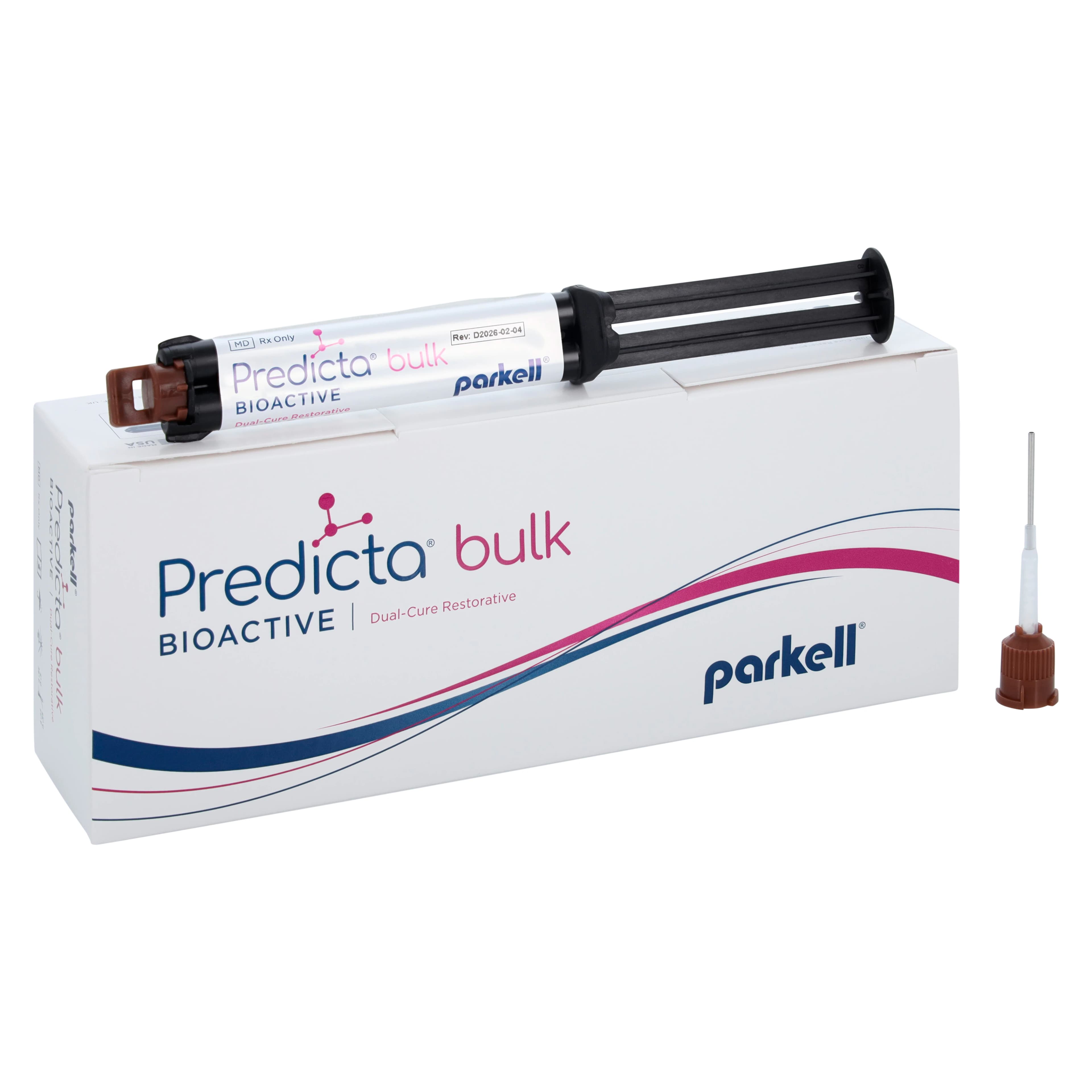 Predicta Bioactive Dual-Cure Bulk-Fill Restorative Syringe Refill, A2/B2, 5 ml, 1/Pk, S616 - Predicta Bioactive Dual-Cure Restorative, High Viscosity, Bulk Syringe Refill, 5 ml, A2/B2, 1/Pk, S616 - Image 1