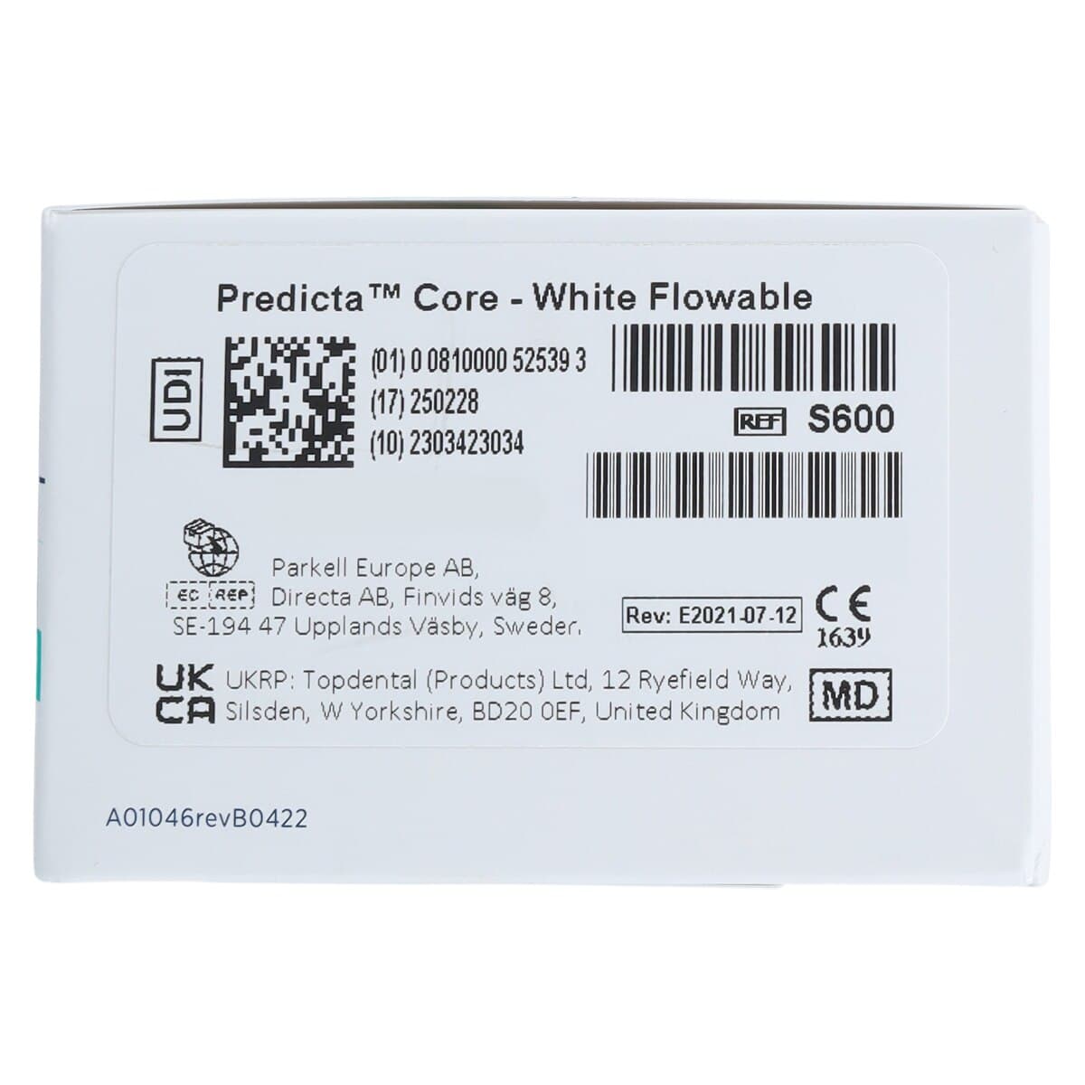 Predicta Bioactive Dual-Cure Core Build-Up Material, Flowable Syringe Refill, 5 ml, White, S600 thumbnail 9
