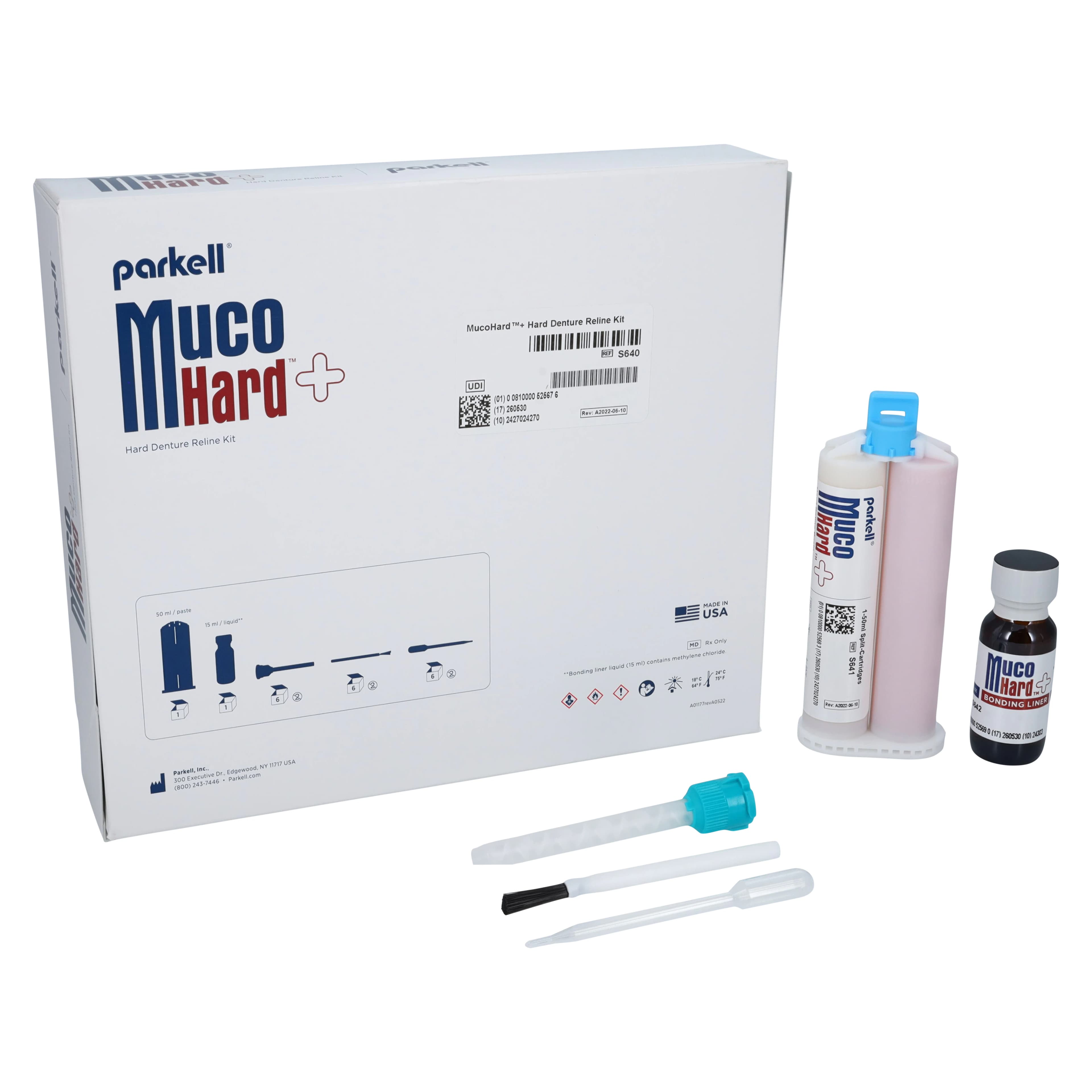 MucoHard+ Hard Denture Reline Kit, Self-Cure, Translucent Pink, 50 mL Cartridge, S640 - MucoHard+ Hard Denture Reline Kit - Image 1