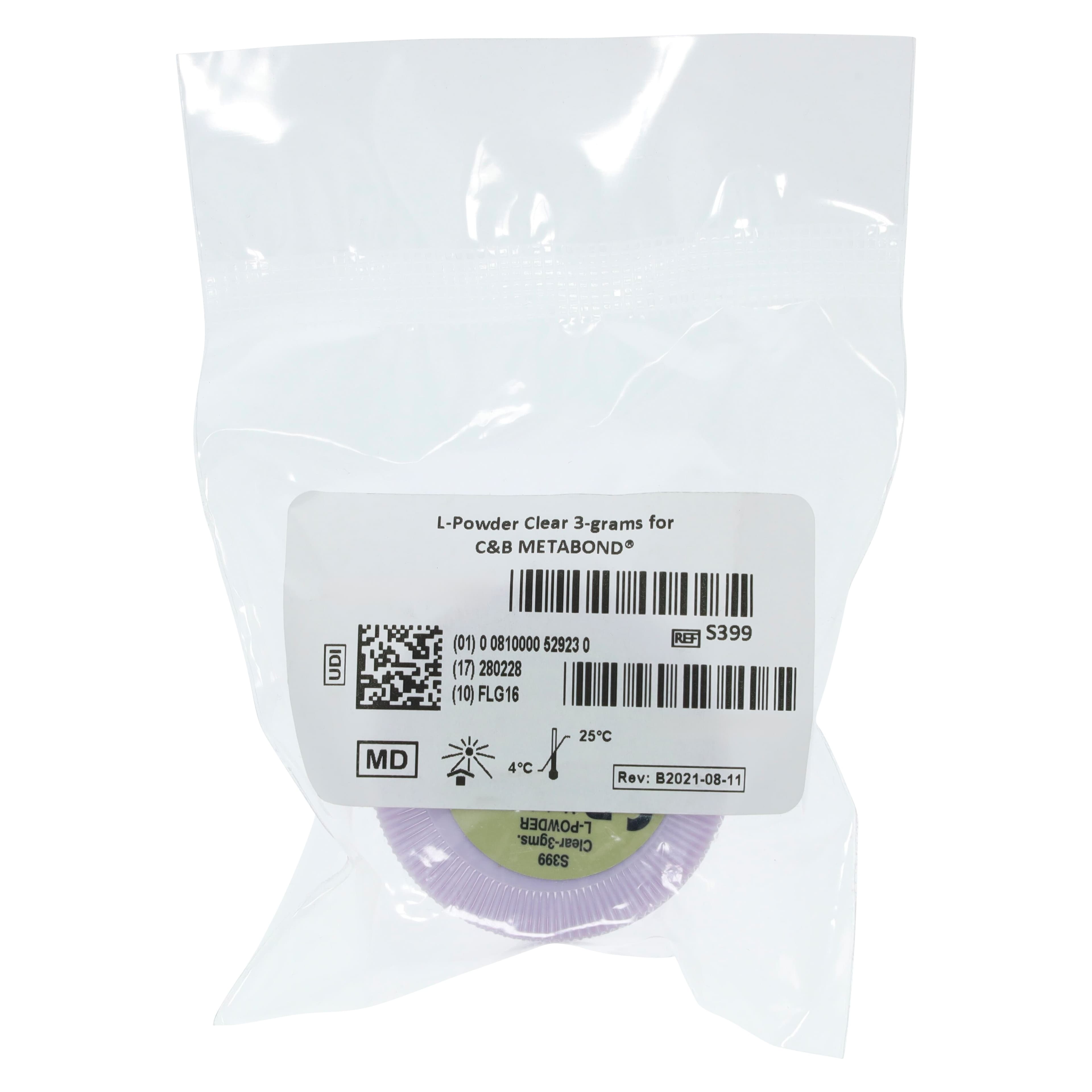 C&B Metabond Clear L-Powder Refill, 3g, S399 thumbnail 2