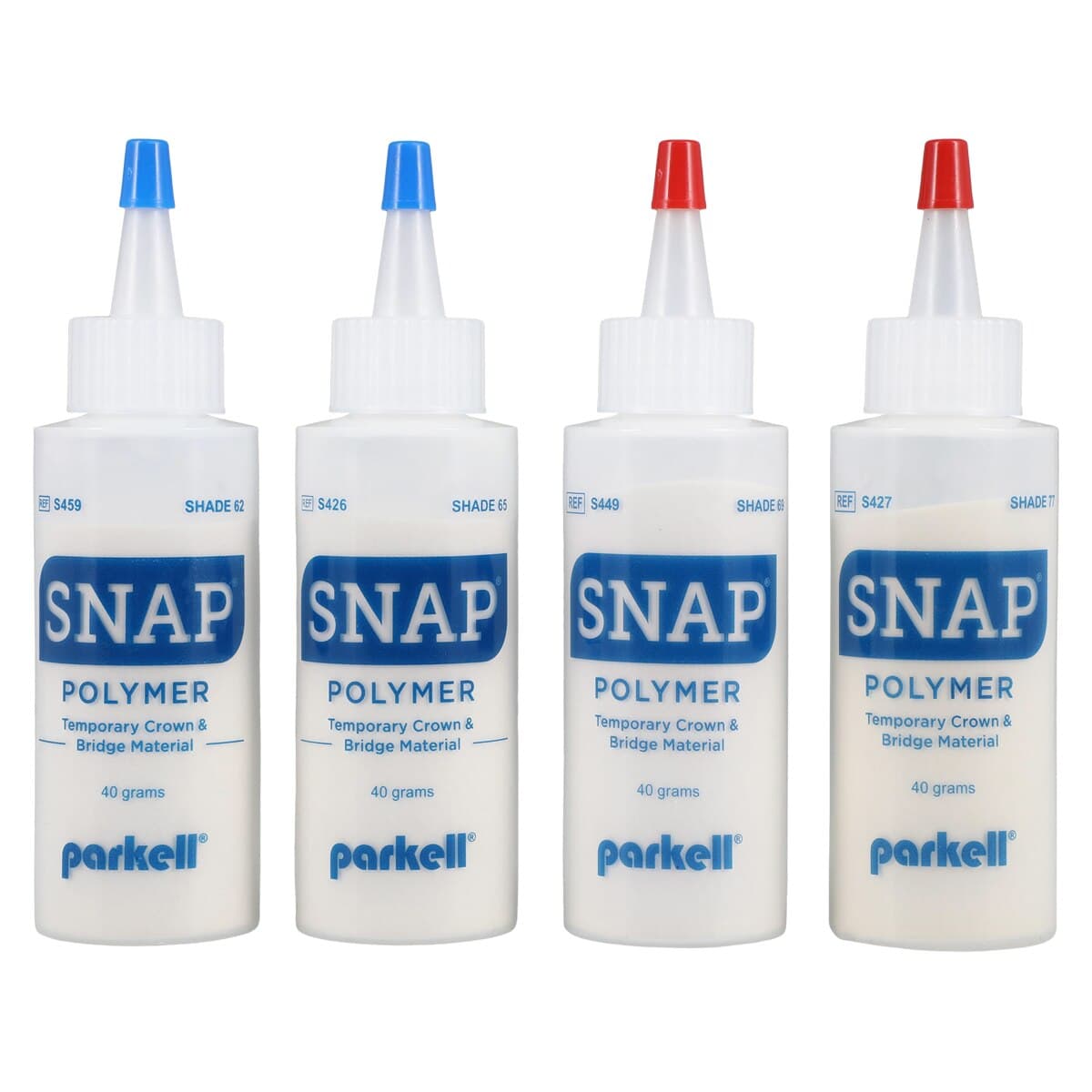 Parkell SNAP Self-Cure Temporary Crown & Bridge Resin Intro Kit, 4 Powders & 1 Liquid, S424 thumbnail 5