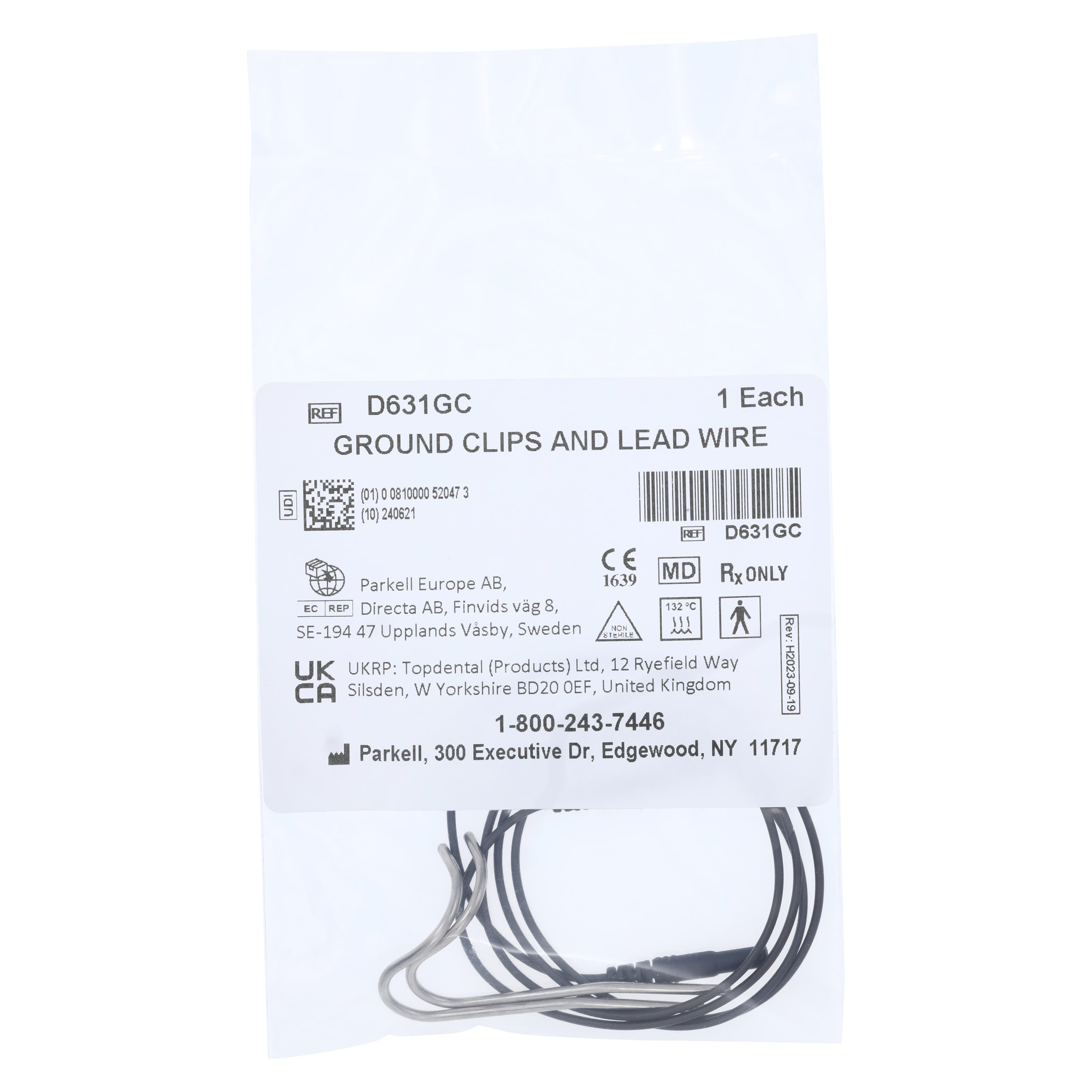 Parkell Pulp Tester Ground Clip and Lead Wire, D631GC (for Digitest & Gentle Pulse) thumbnail 2