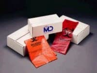 Medegen Biohazard Autoclave Bag, 24 in x 36 in, Clear/Red, 100/Case - Bag AutoClv Biohazard 24x36 Cl - Image 1