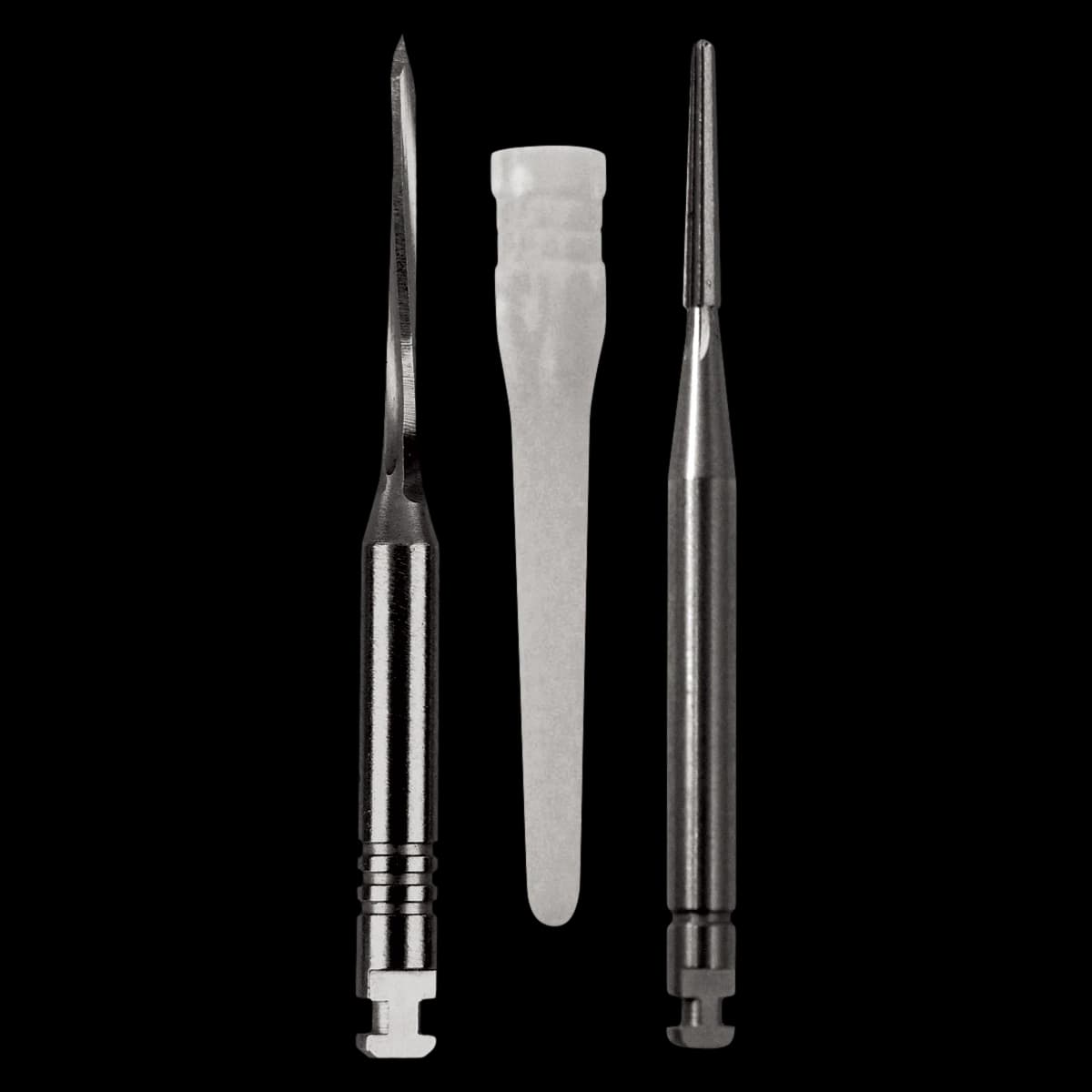 C-I White Glass Fiber Post Starter Kit, Fine, 20 Posts + 2 Drills (B & C), S090 - C-I Fine Glass White Fiber Post Starter Kit - Image 1