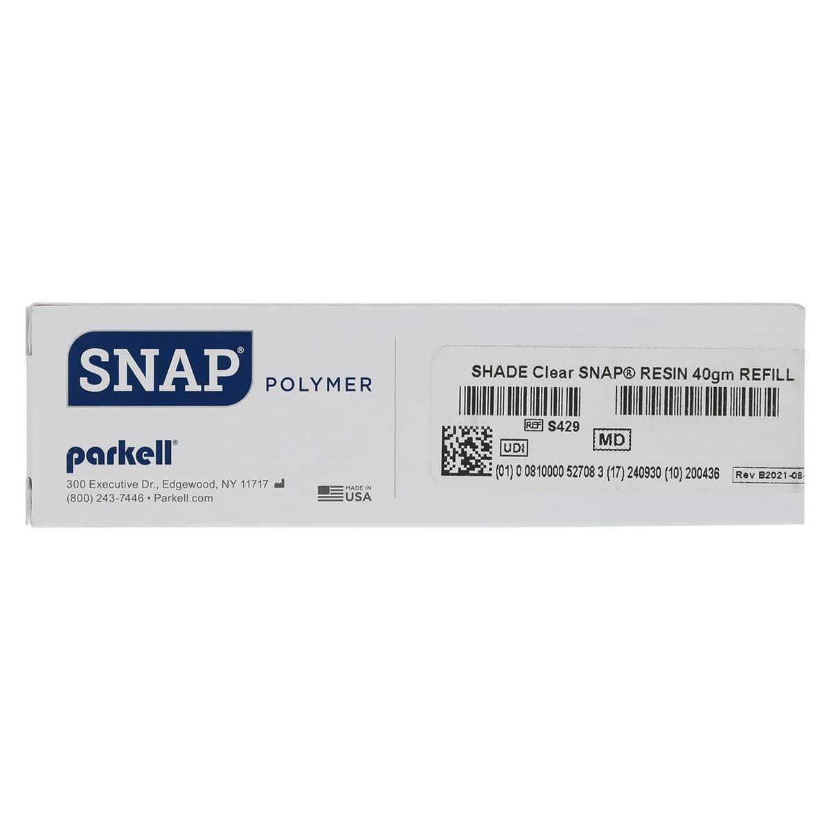 Parkell SNAP Temporary Crown & Bridge Material, Self-Cure Acrylic Powder, Clear Incisal, 40 g Bottle, S429 thumbnail 5