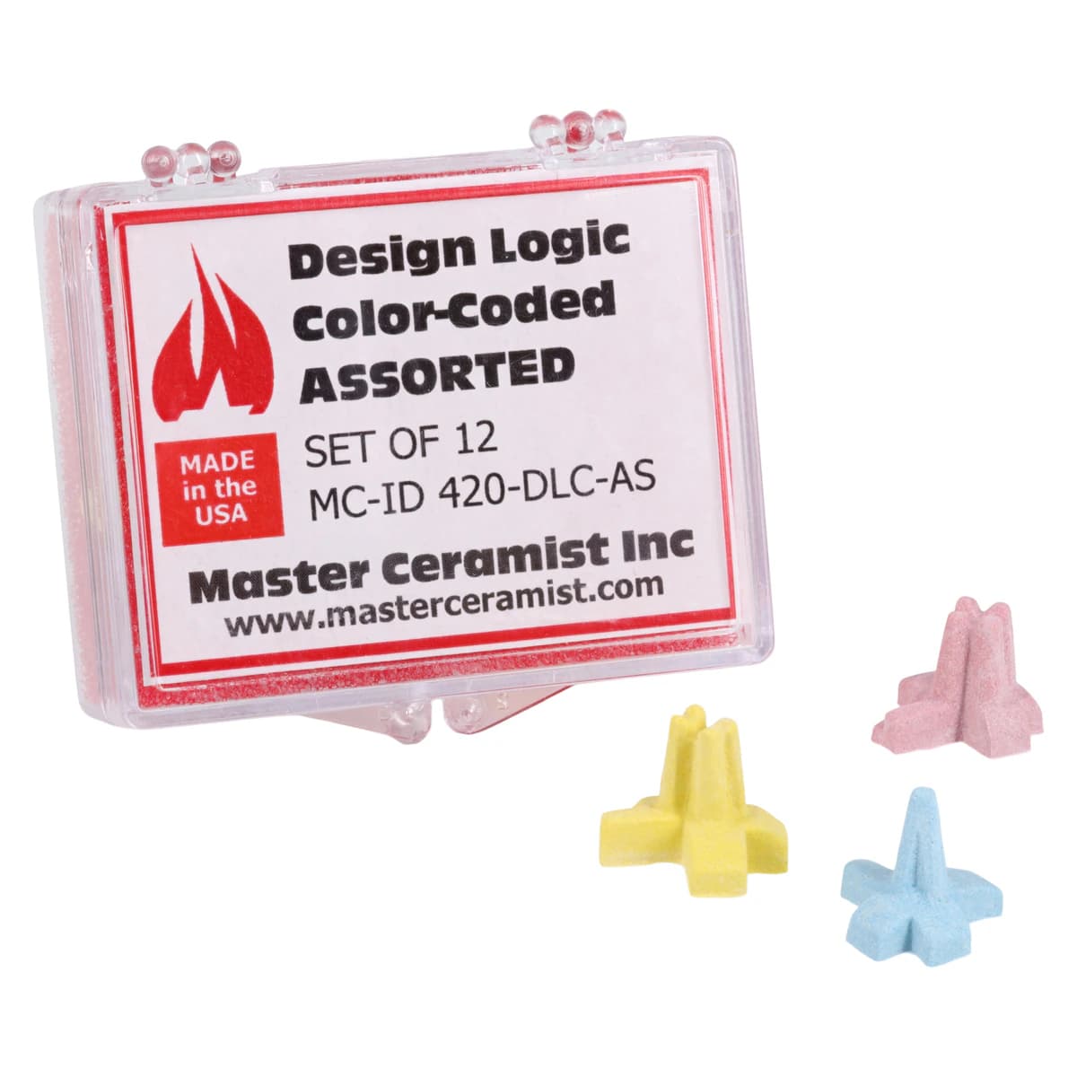 Design Logic Color Coded Assorted Firing Tray Pegs, 12/Pack - Design Logic Color Coded - Image 1