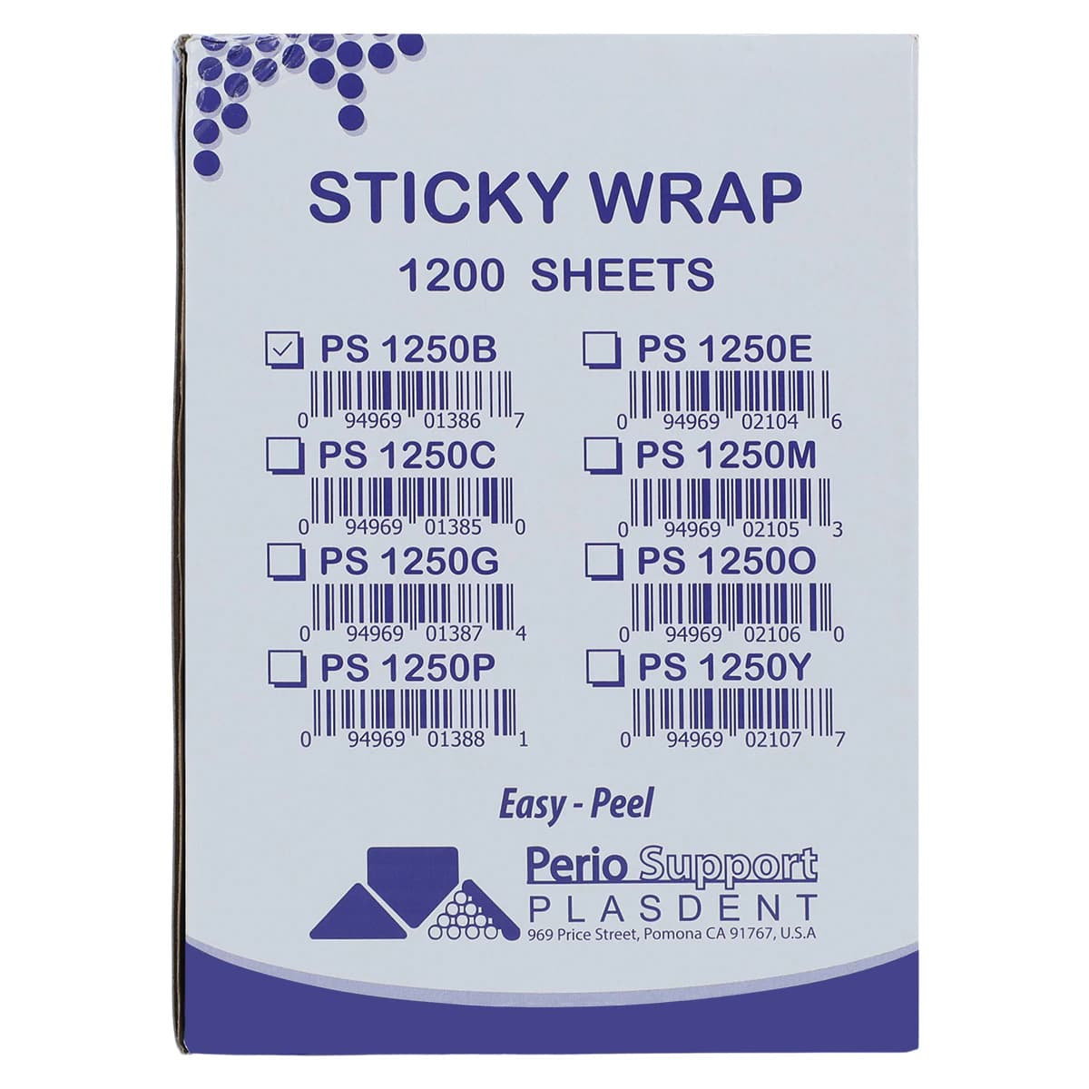 Sticky Wrap Barrier Film Sheets, 4" x 6", Blue, 1200/Roll, PS1250B thumbnail 5