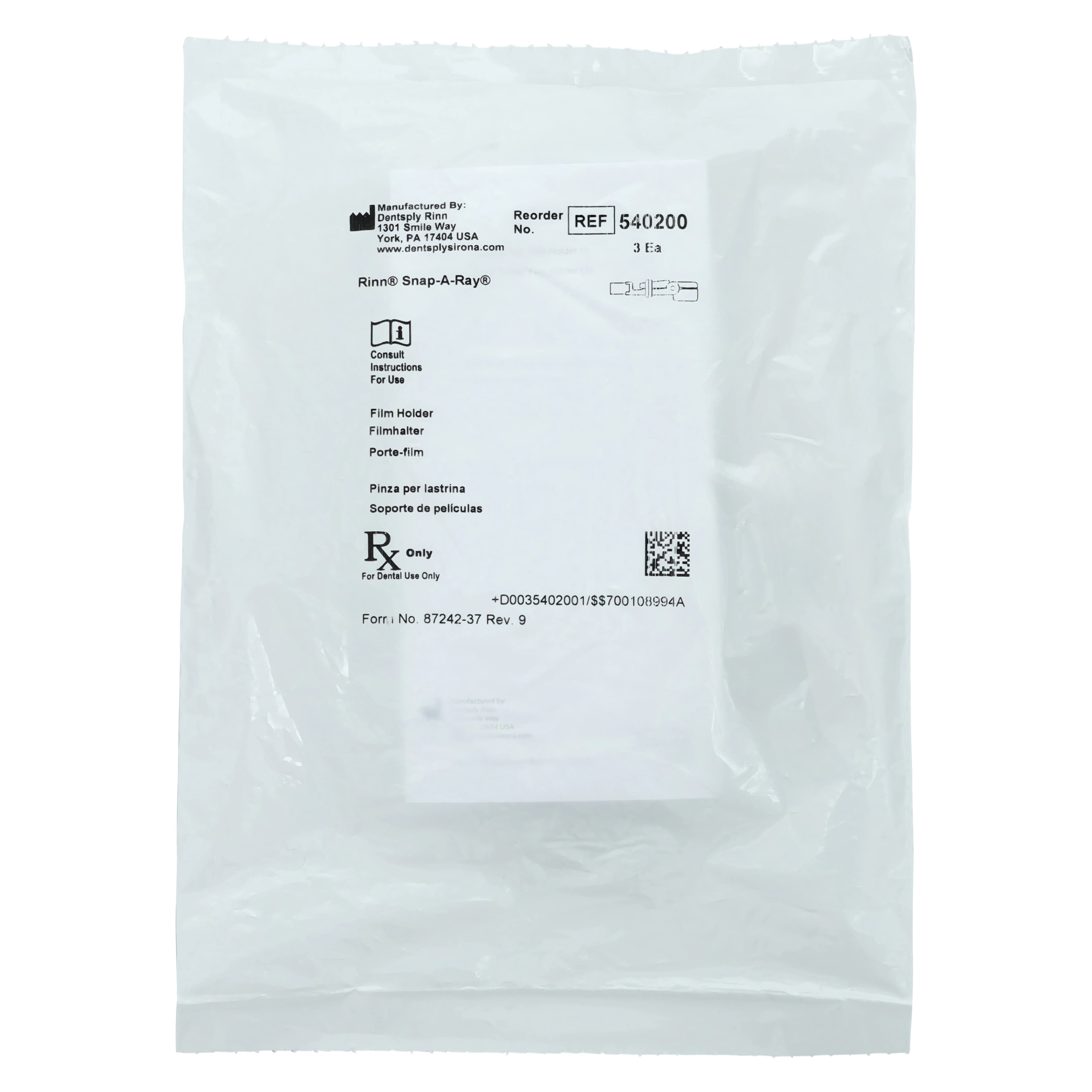 Dentsply Sirona Snap-A-Ray Film Holder, White, 3/Pack, 540200 thumbnail 2