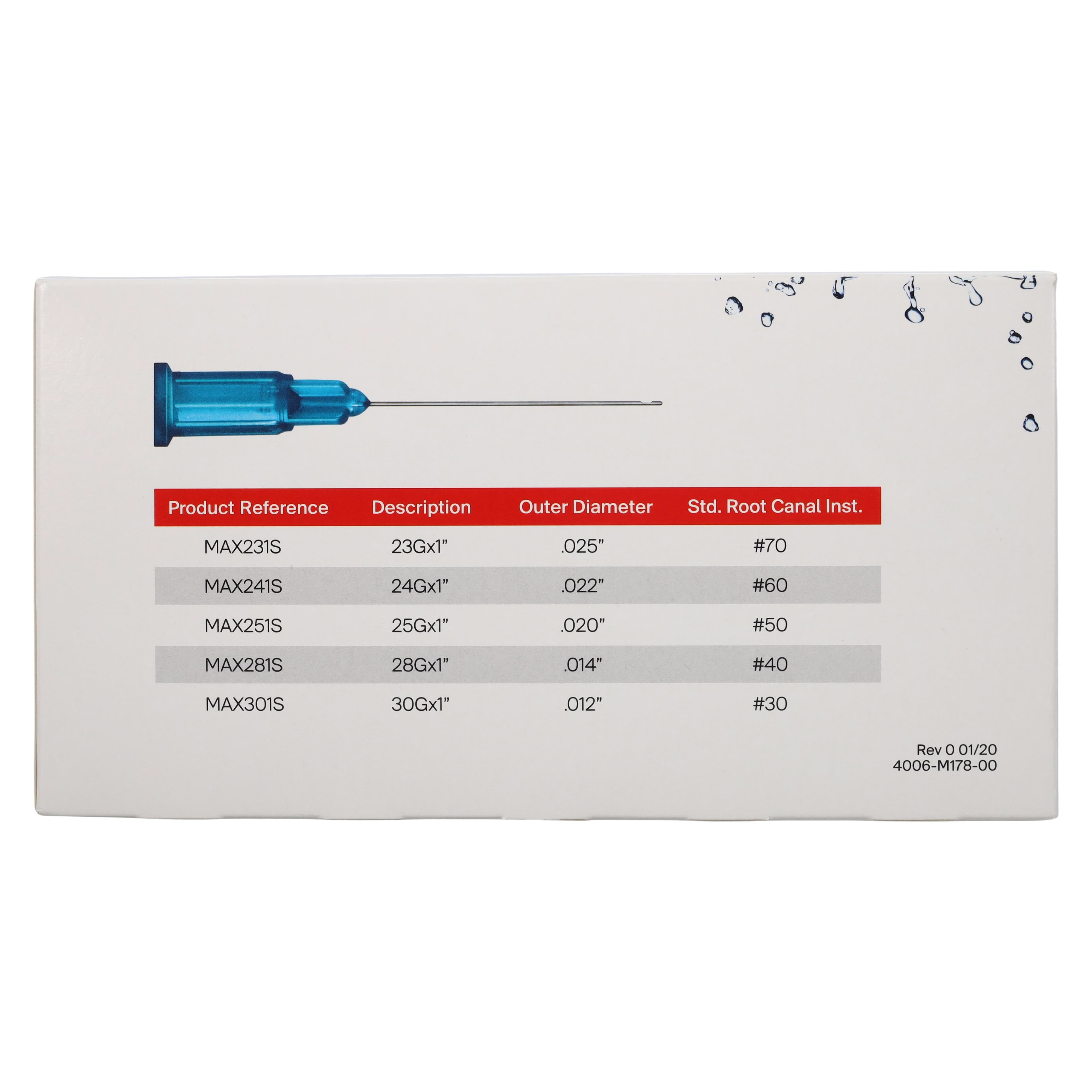 Max-i-Probe Endodontic/Periodontal Irrigation Probe with 3cc Syringe, 25 Gauge x 1", Orange #50, 100/Box, MAX251S thumbnail 7