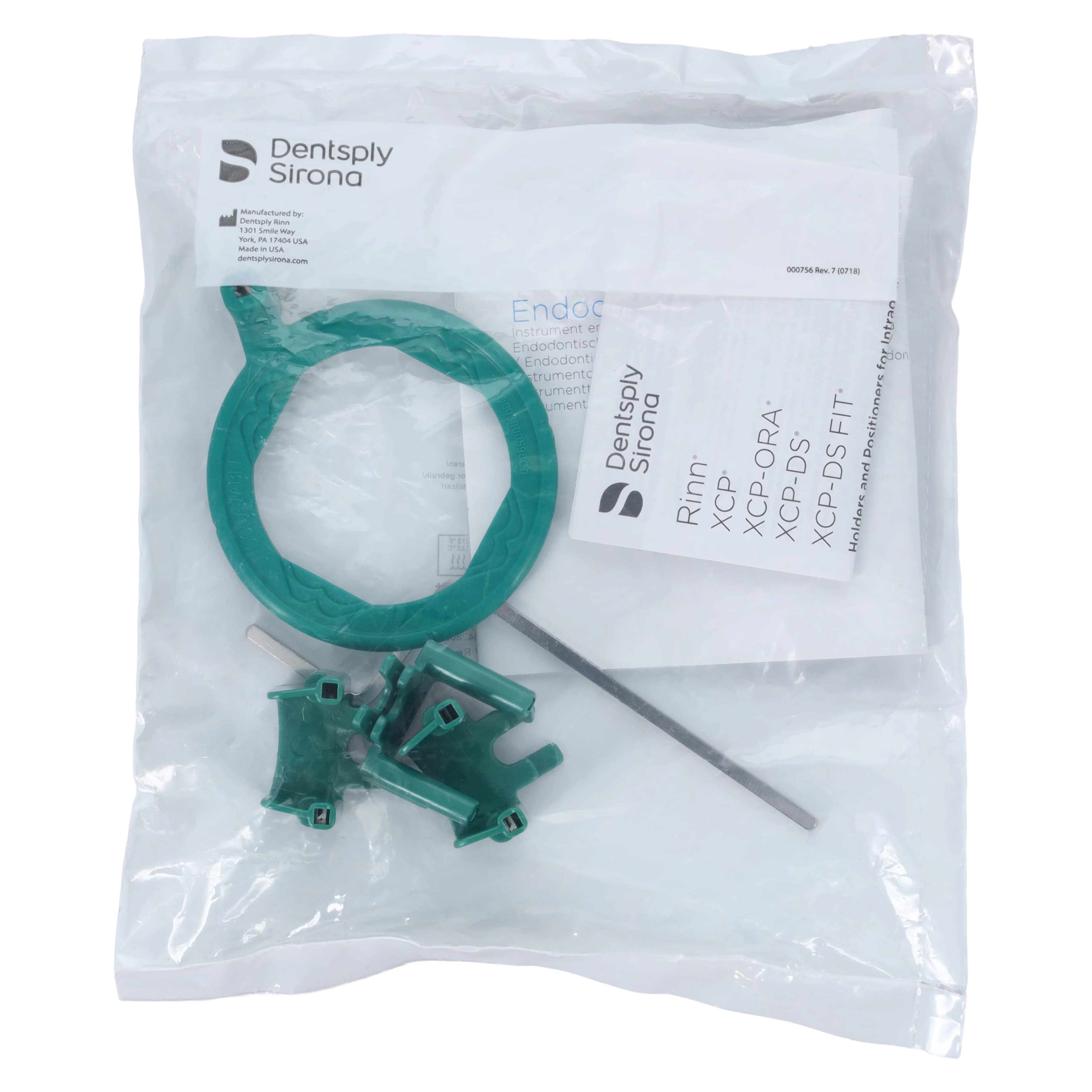 Dentsply Sirona XCP Endodontic Positioning Kit (Arm & Ring) 54-2045, Green, 5 Pieces - XCP® Endodontic Kit Green - Image 1