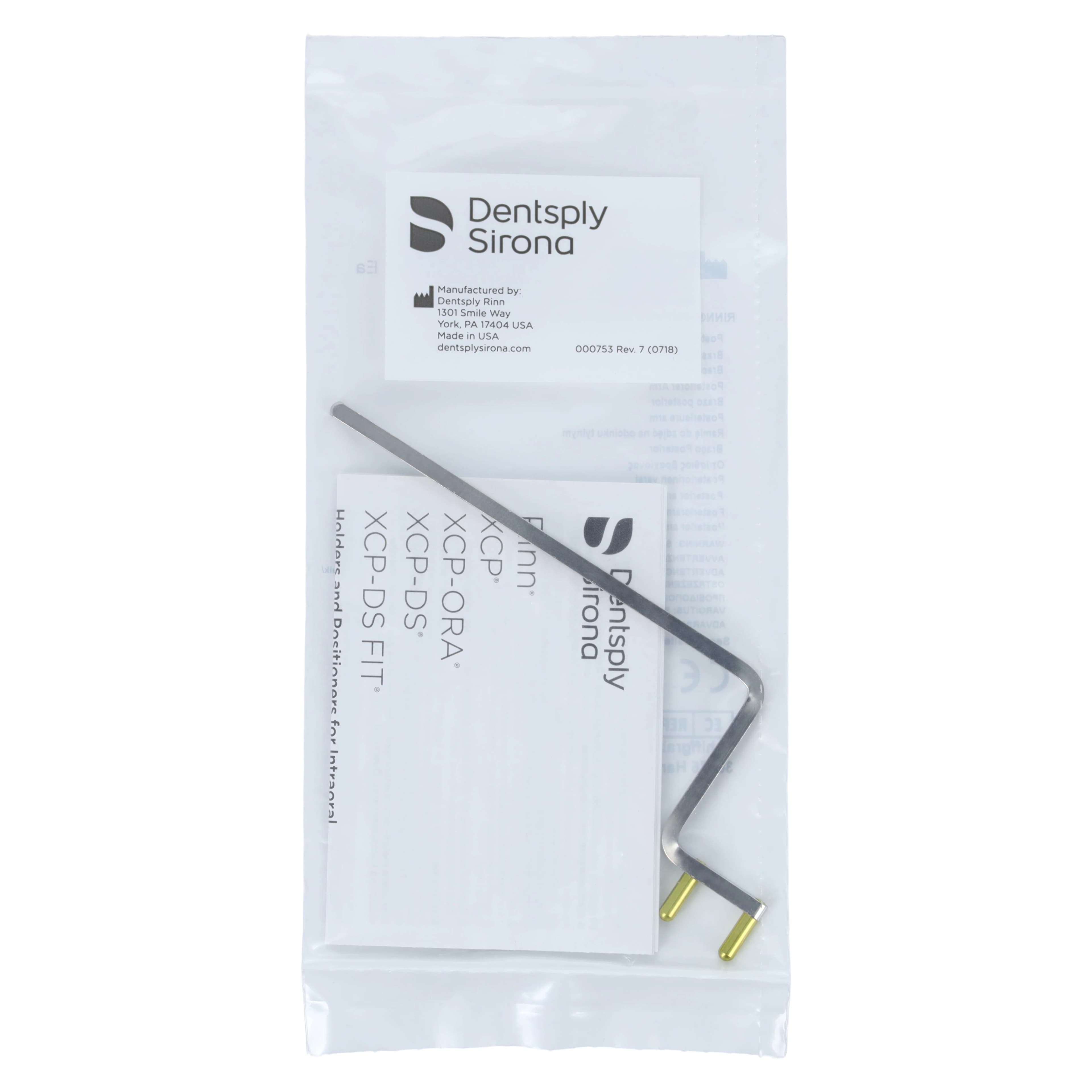 Rinn XCP/BAI Posterior Positioning Arm, Yellow, Stainless Steel, 1/Pk, 54-0858 - XCP/BAI Posterior Arm - Image 1