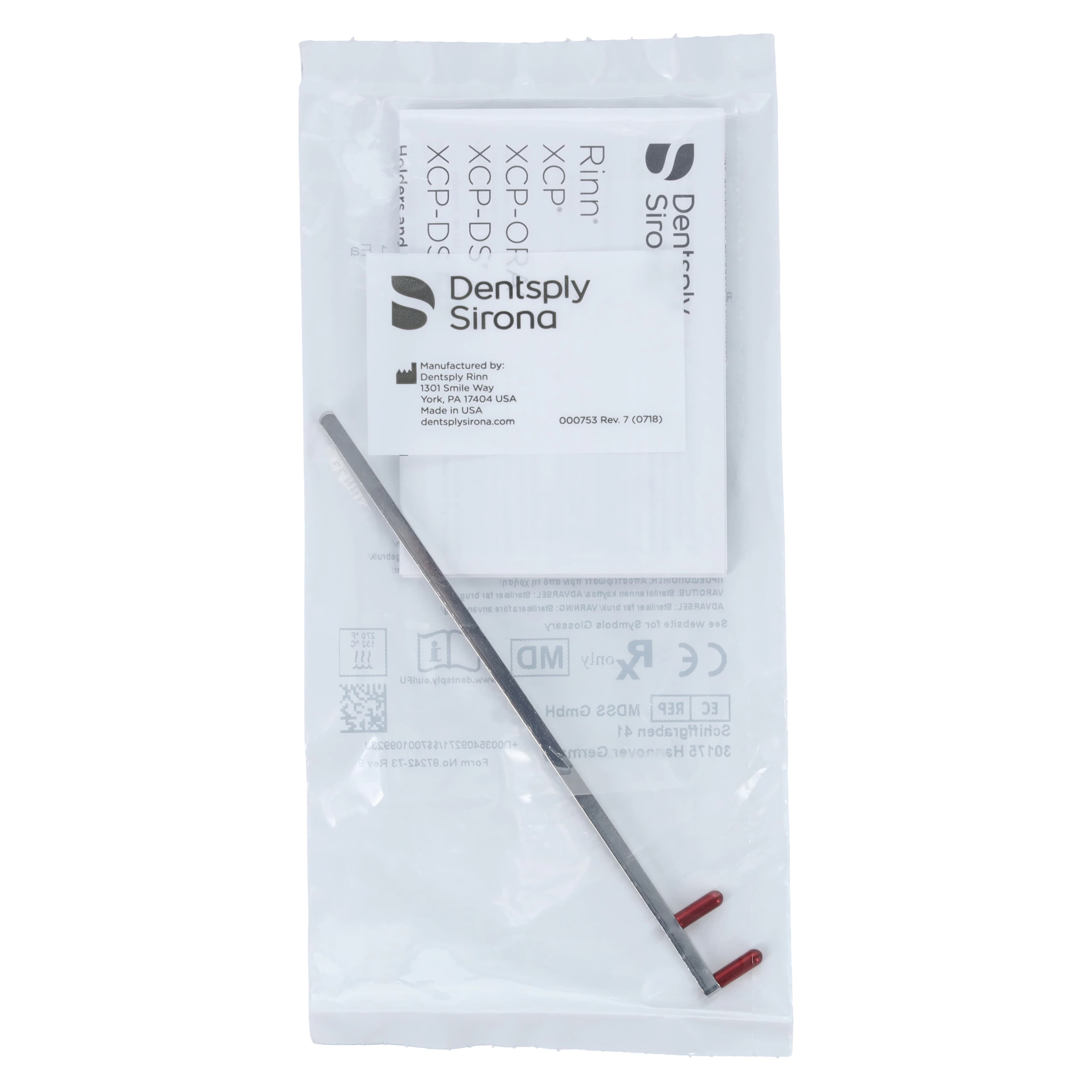 Dentsply Sirona Rinn XCP/BAI Bitewing Positioning Arm, Red Pins, Stainless Steel, 1/Pk, 54-0927 - XCP SS Indicator Arms Bitewing - Image 1