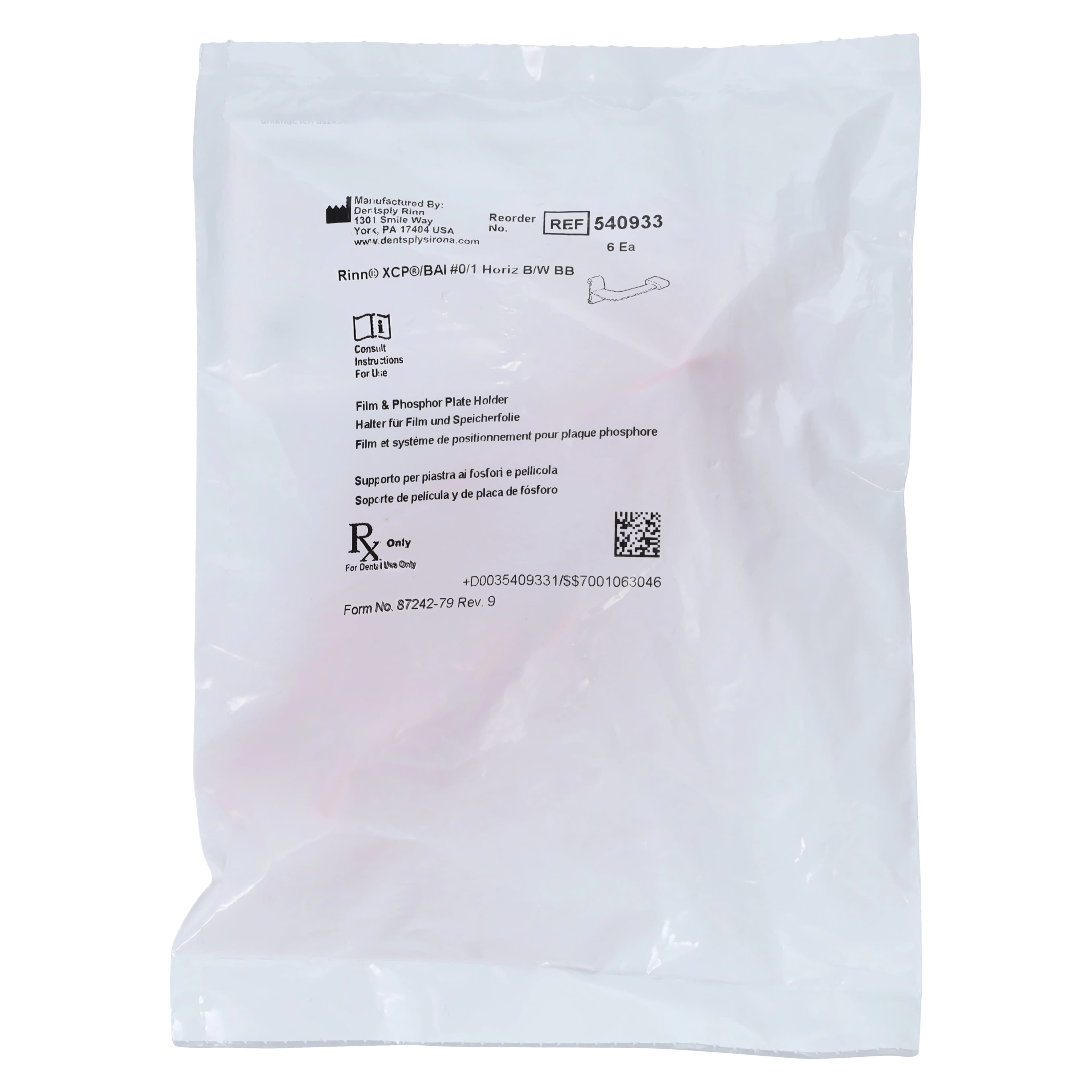 Dentsply Sirona Rinn XCP Bitewing Biteblocks, #0/1 Horizontal, Red, 6/Box, 54-0933 thumbnail 2