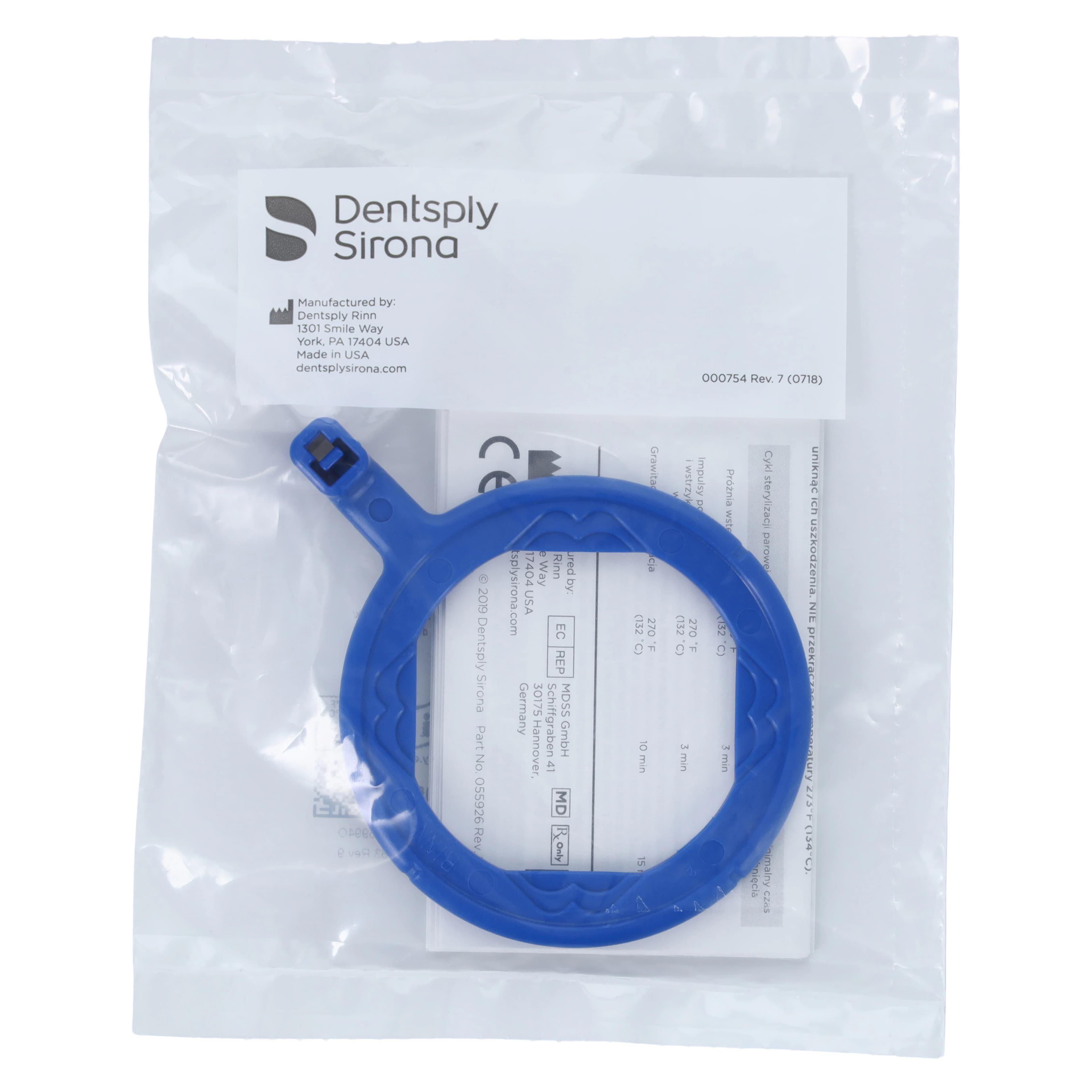 Dentsply Sirona Rinn XCP/BAI Anterior Aiming Ring, Blue, 54-0865, 1/Pack - XCP® Anterior Ring for Film/PSP and Digital Sensors Blue - Image 1