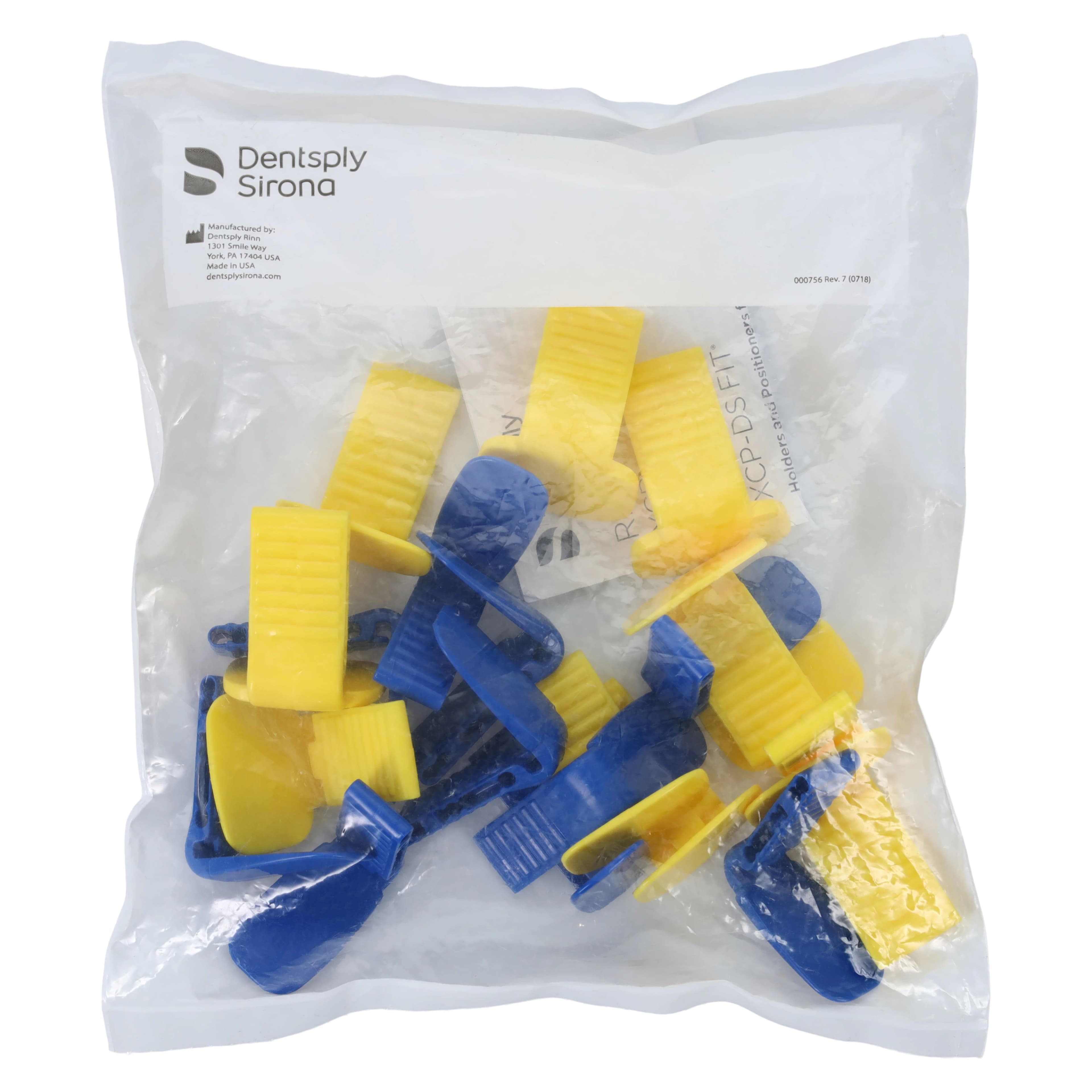 Dentsply Sirona XCP Color-Coded Anterior/Posterior Bite Blocks, Blue & Yellow, 20/Box (54-0863) - XCP® Color-Coded Anterior/Posterior Biteblock Box of 20 - Image 1