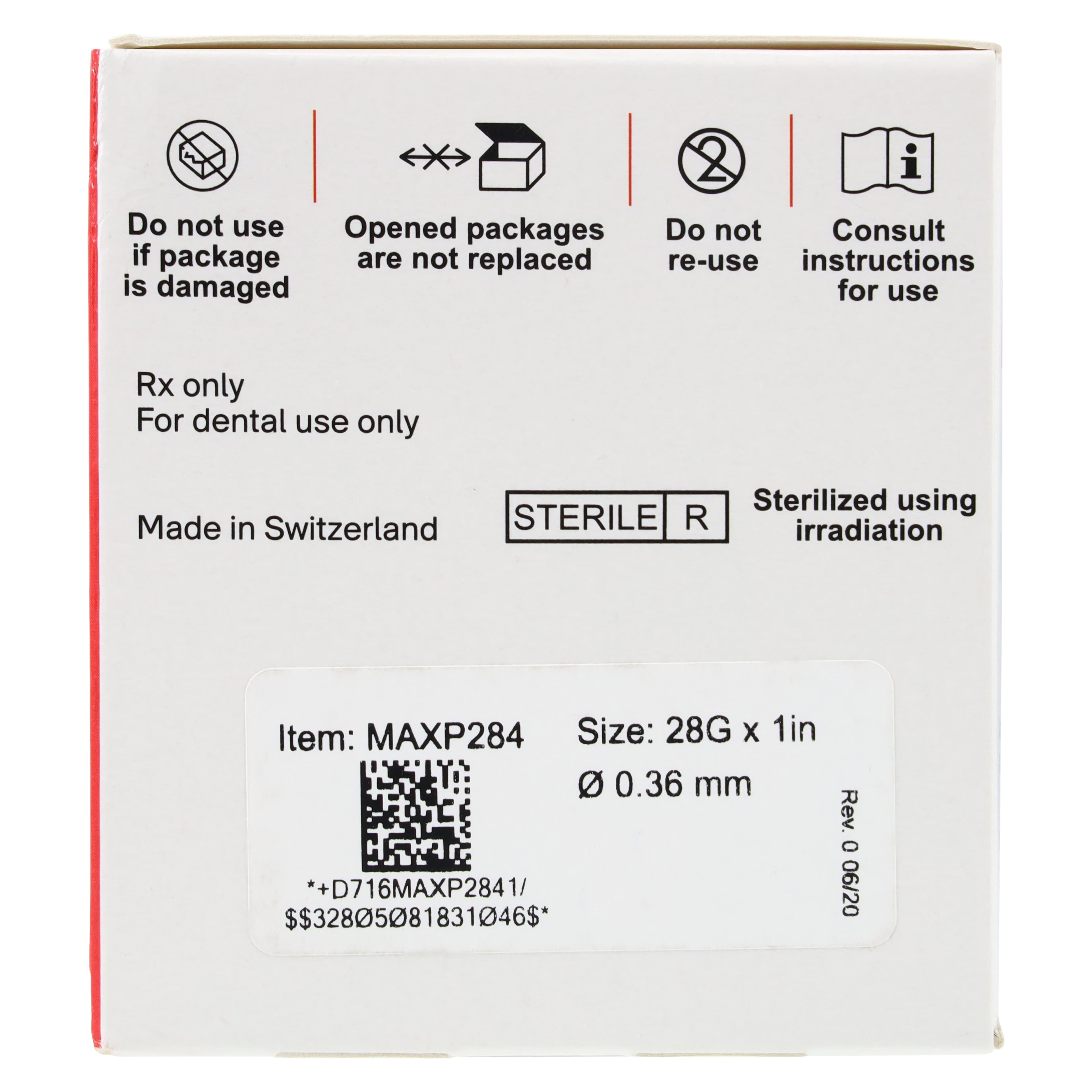 Max-i-Probe Endodontic/Periodontal Irrigation Probe, 28 Gauge x 1", Red #40, 40/Box, MAXP284 thumbnail 6