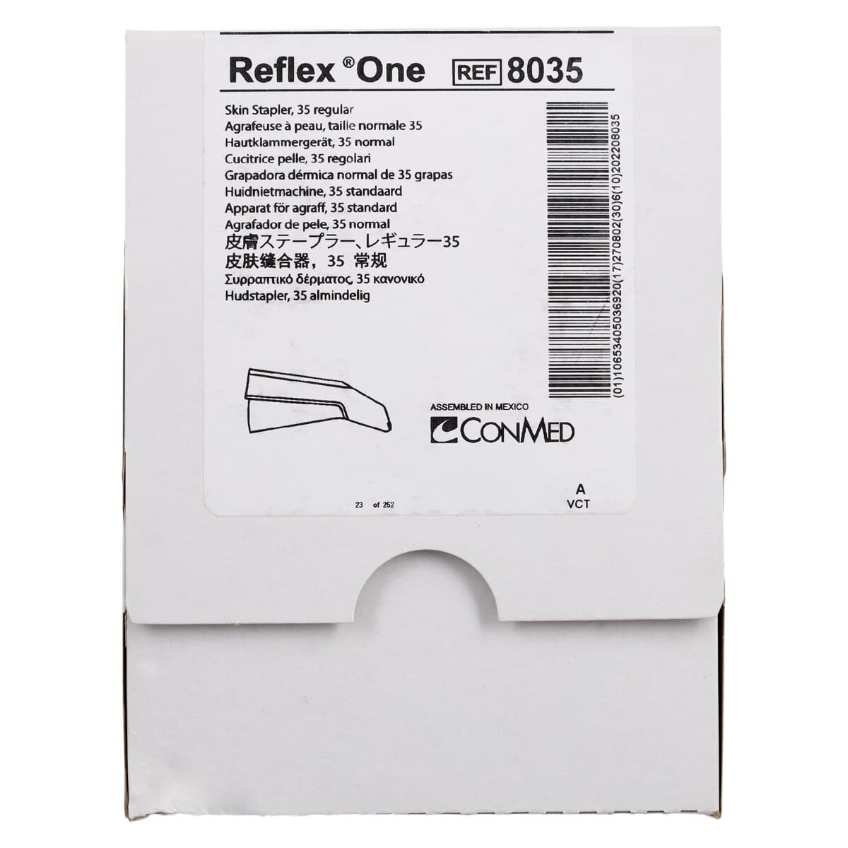 Conmed Reflex One Skin Stapler, 35 Regular Staples, Plastic Squeeze Handle, 6/Case thumbnail 5