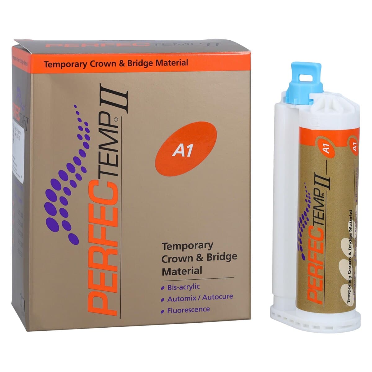 PERFECTemp II Temporary Crown & Bridge Material, Automix Cartridge, Shade A1, 50 mL, Refill Package (SPD1300) thumbnail 2