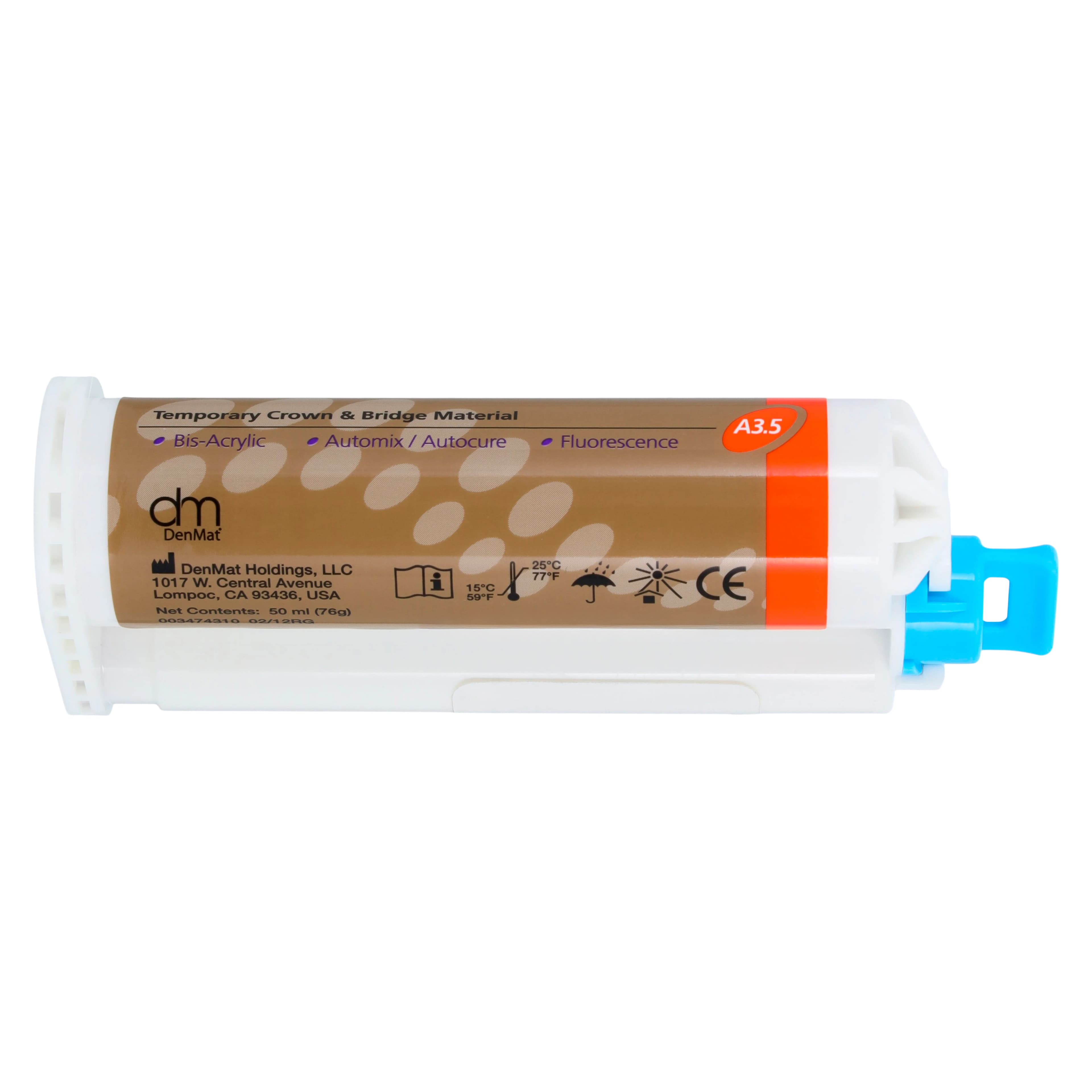 PERFECTemp II Temporary Crown & Bridge Material, Bis-Acrylic, Self-Cure, Shade A3.5, 50 mL Cartridge Refill, SPD1302 thumbnail 3