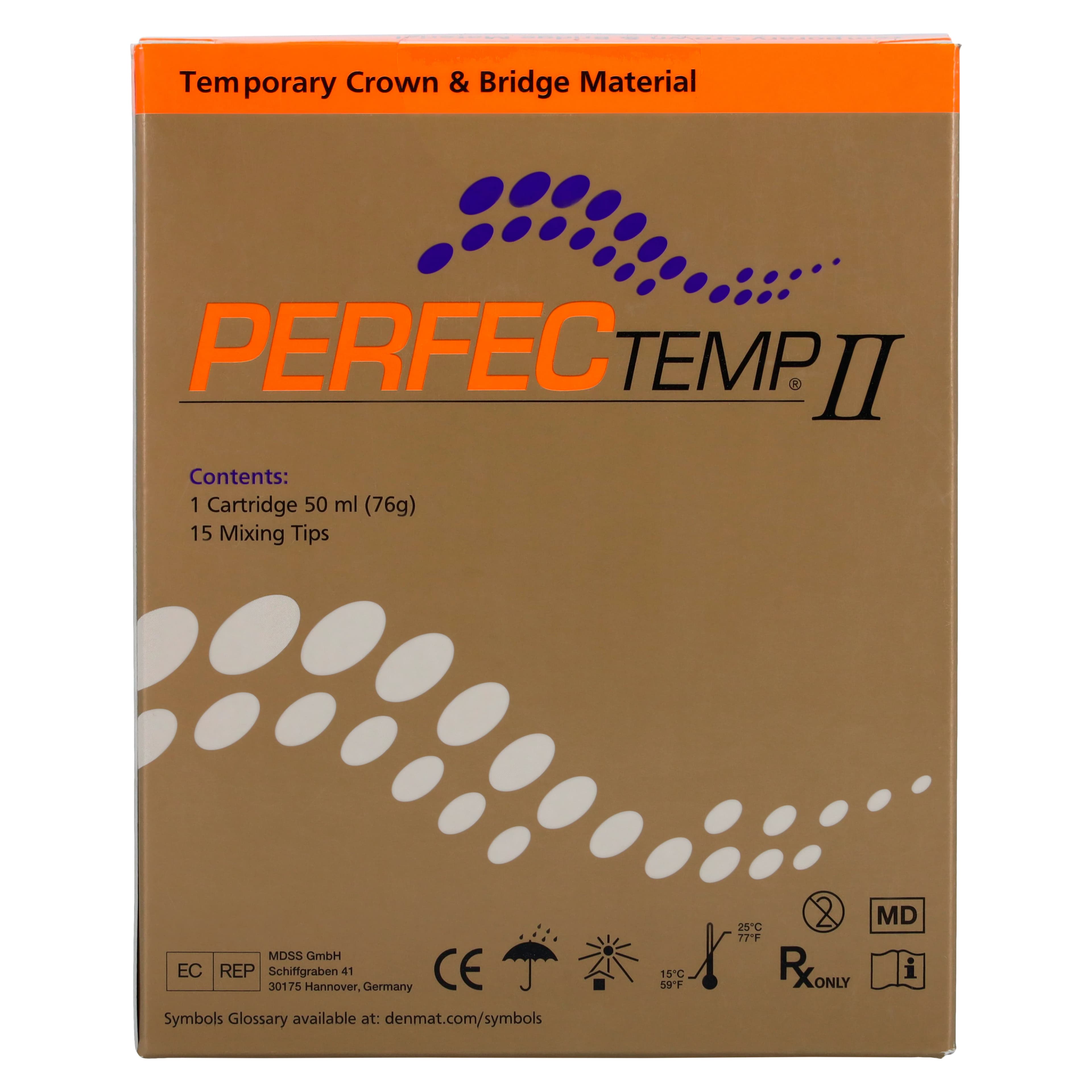 PERFECTemp II Temporary Crown & Bridge Material, Bis-Acrylic, Self-Cure, Shade A3.5, 50 mL Cartridge Refill, SPD1302 thumbnail 6