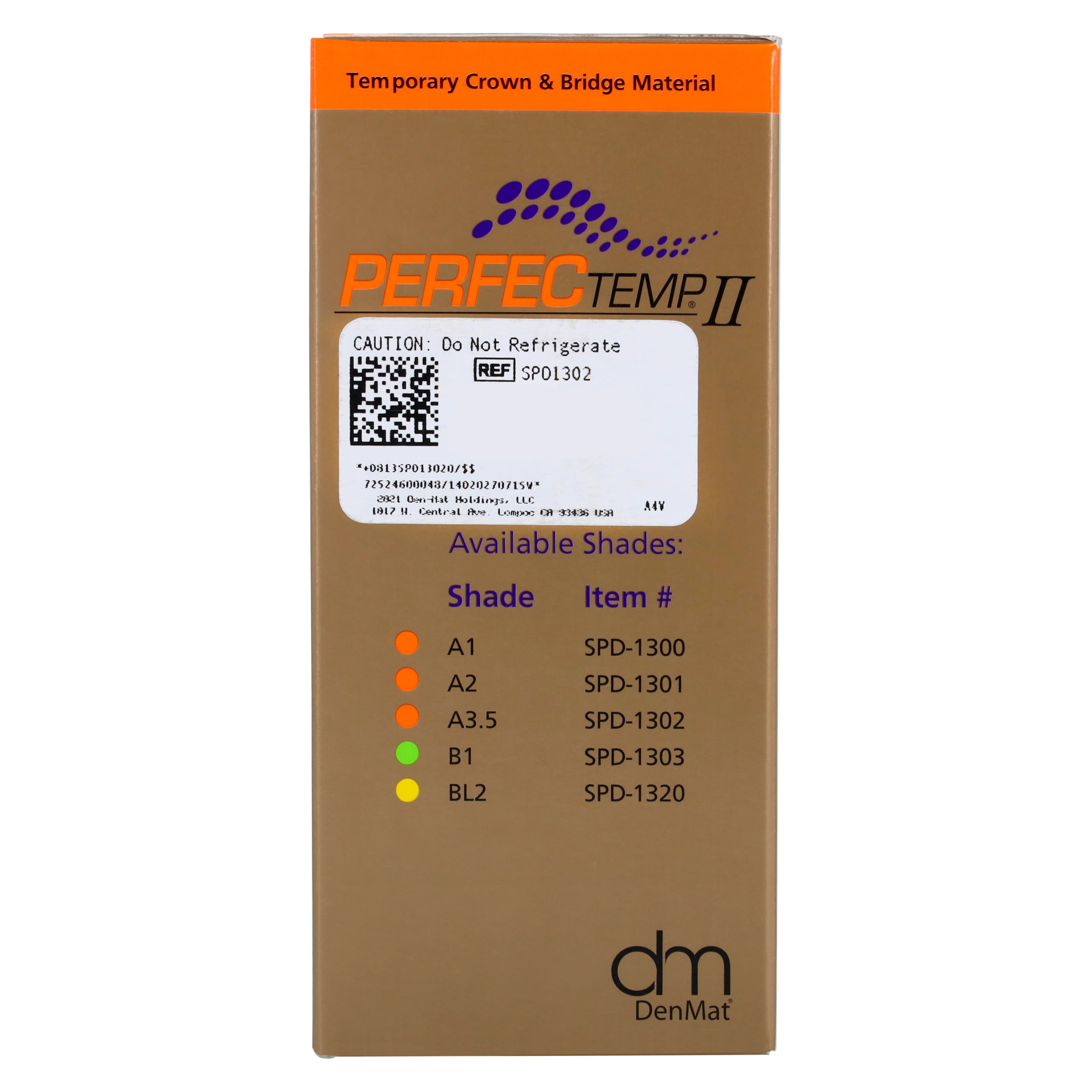 PERFECTemp II Temporary Crown & Bridge Material, Bis-Acrylic, Self-Cure, Shade A3.5, 50 mL Cartridge Refill, SPD1302 thumbnail 7