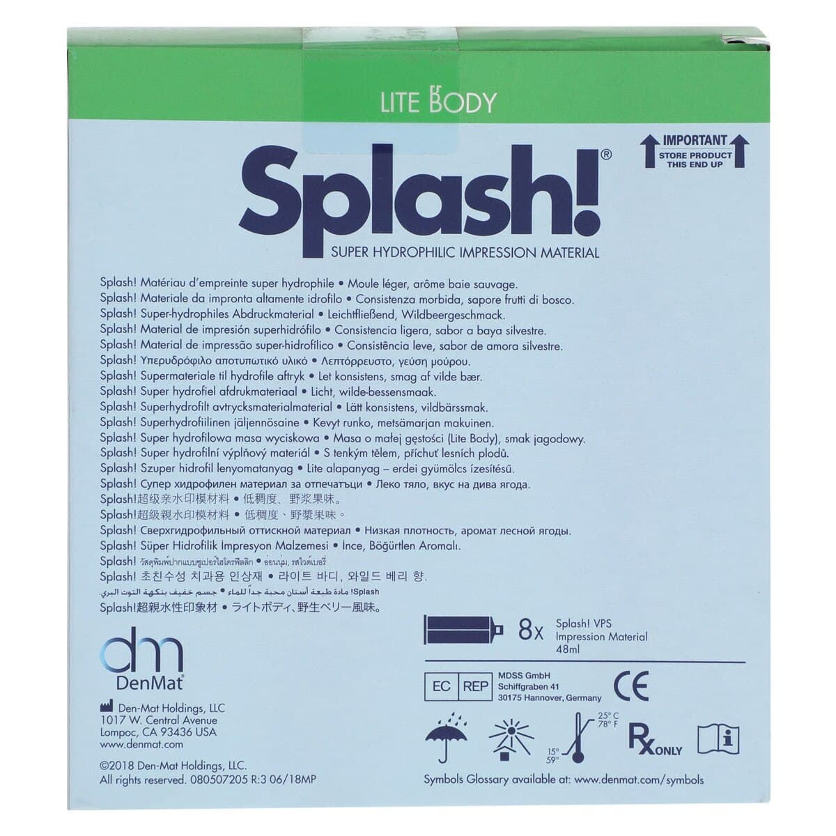 Splash! Half-Time Set VPS Impression Material, Lite Body, Wild Berry Scent, 48 mL Cartridges, 8/Box, SPD1592 thumbnail 3