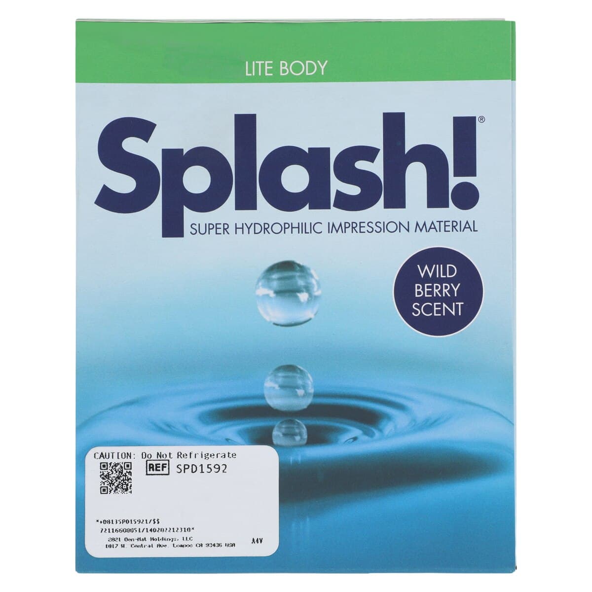 Splash! Half-Time Set VPS Impression Material, Lite Body, Wild Berry Scent, 48 mL Cartridges, 8/Box, SPD1592 thumbnail 4