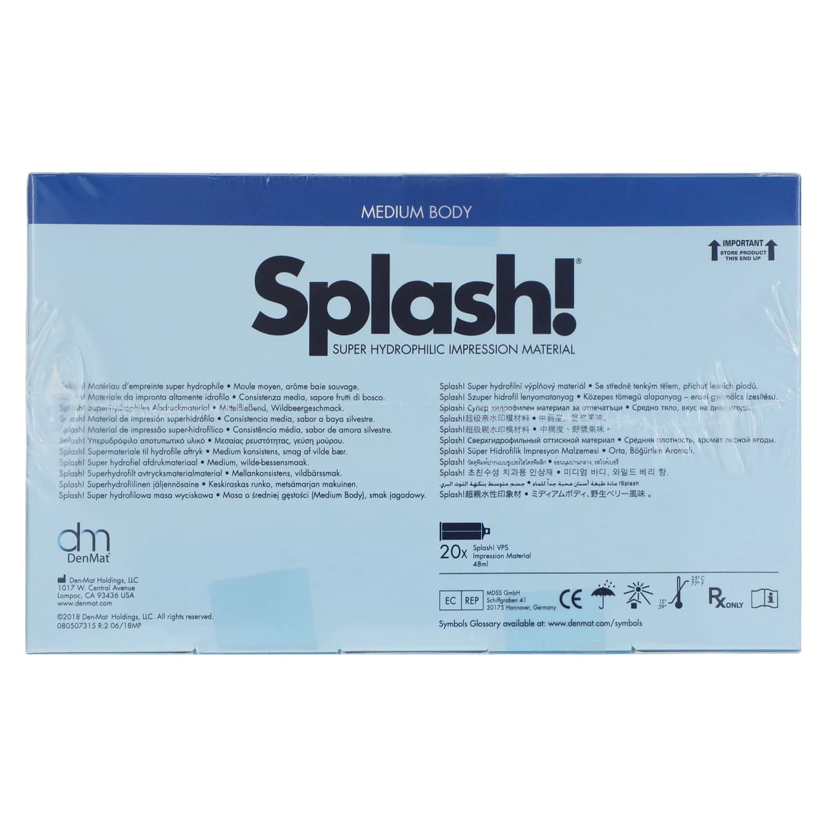 Splash! VPS Impression Material, Monophase/Medium Body, Half-Time Set, 48 ml Cartridges, Wild Berry, 20/Box, SPD1593 thumbnail 3