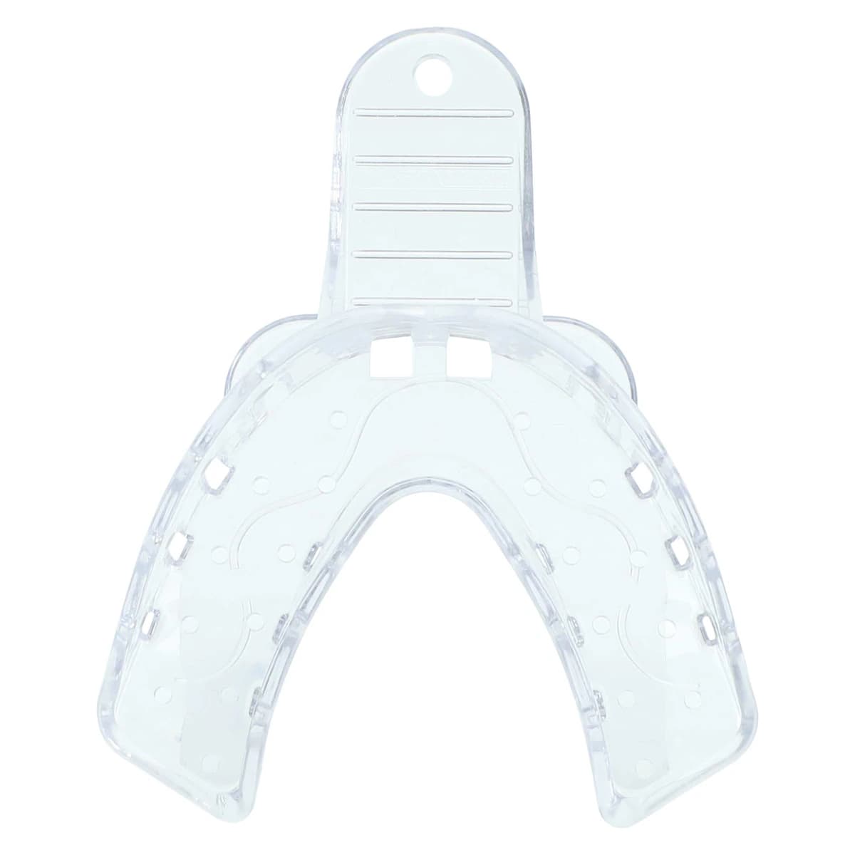 PERFECtray #2 Large Lower Full Arch Perforated Disposable Acrylic Impression Trays, Crystal Clear, 20/Box thumbnail 2